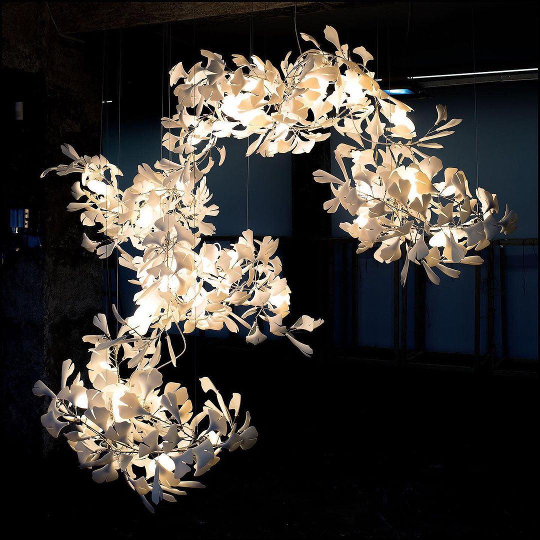 Gingko Chandelier F - Blowlighting