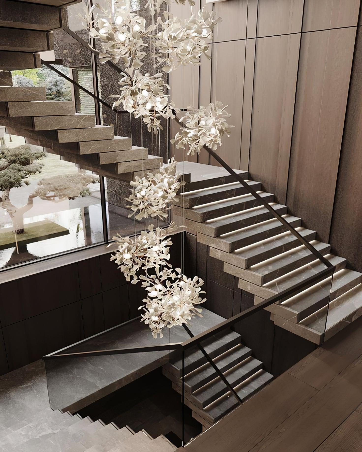 Gingko Chandelier F - Blowlighting