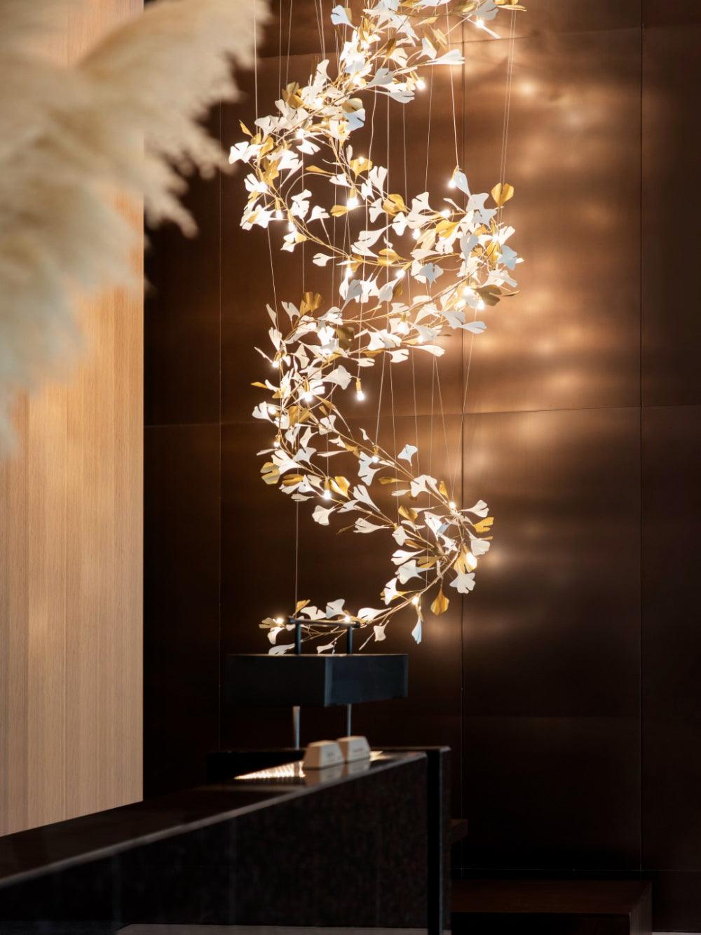 Gingko Chandelier F - Blowlighting
