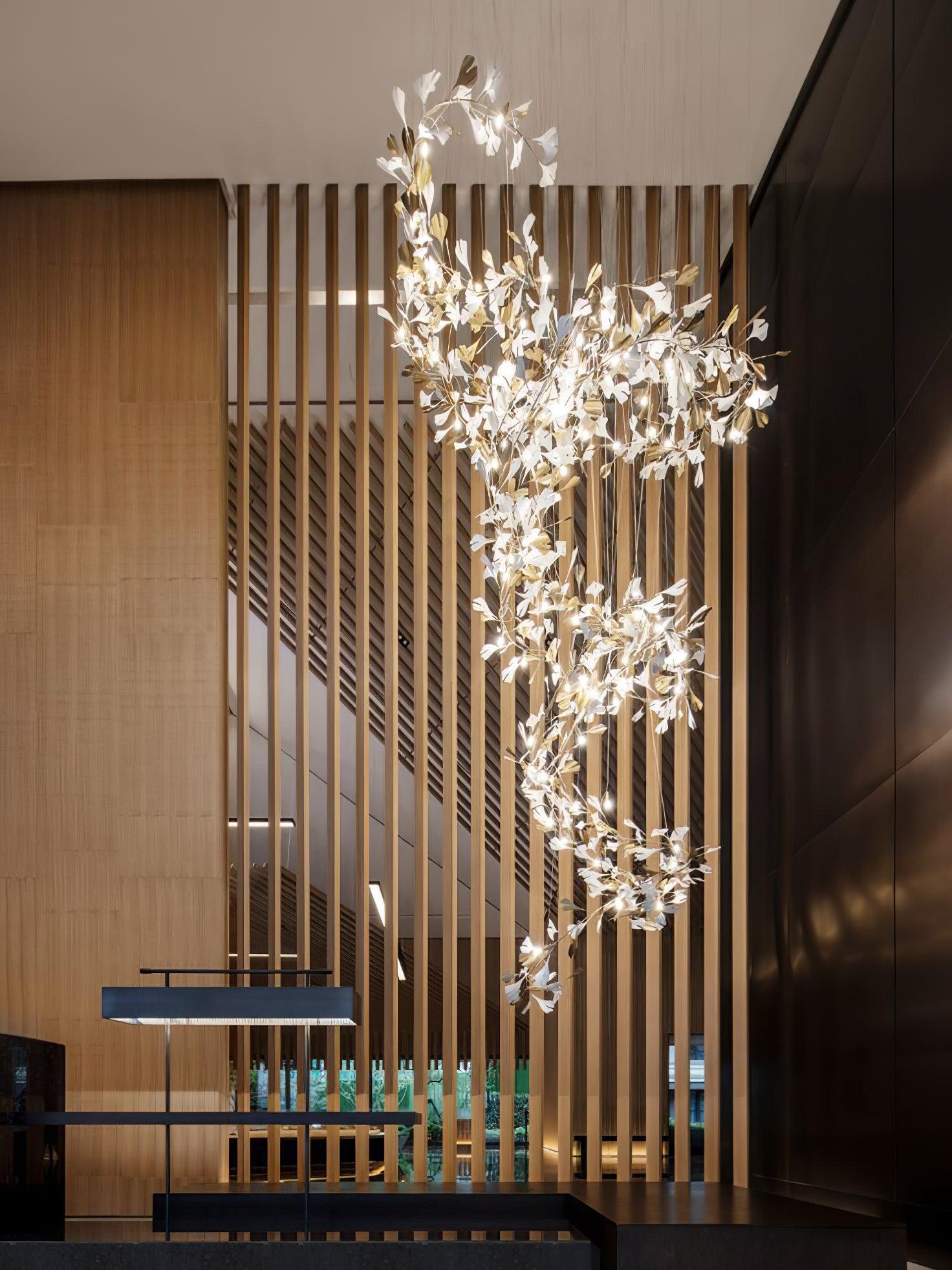 Gingko Chandelier F - Blowlighting