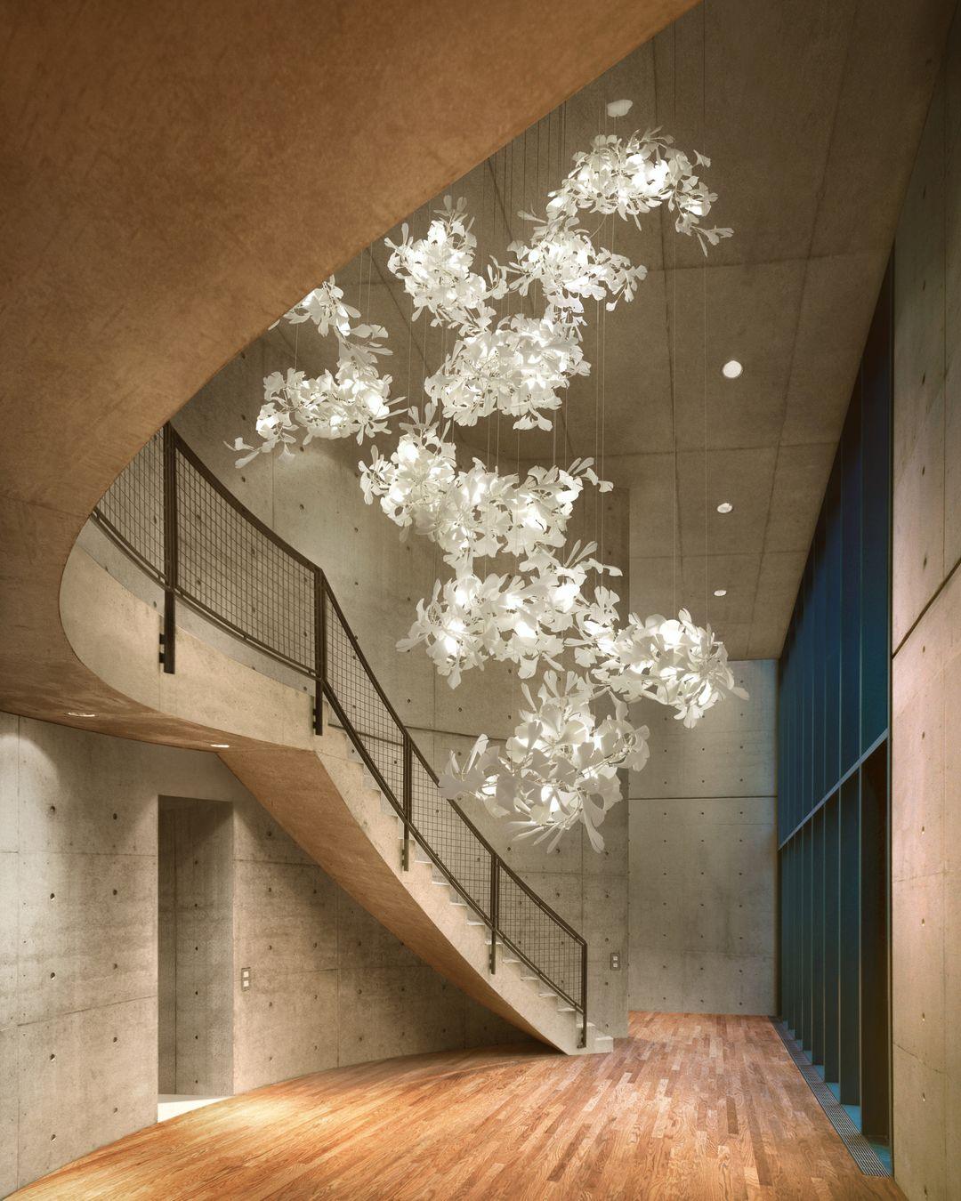Gingko Chandelier F - Blowlighting