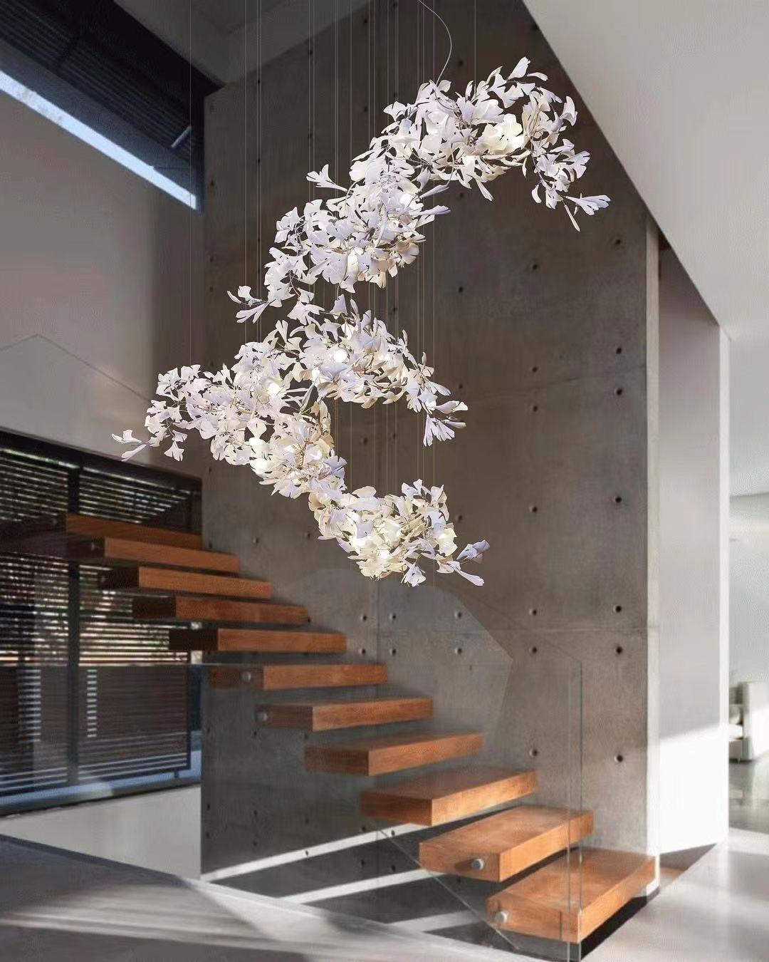 Gingko Chandelier F - Blowlighting