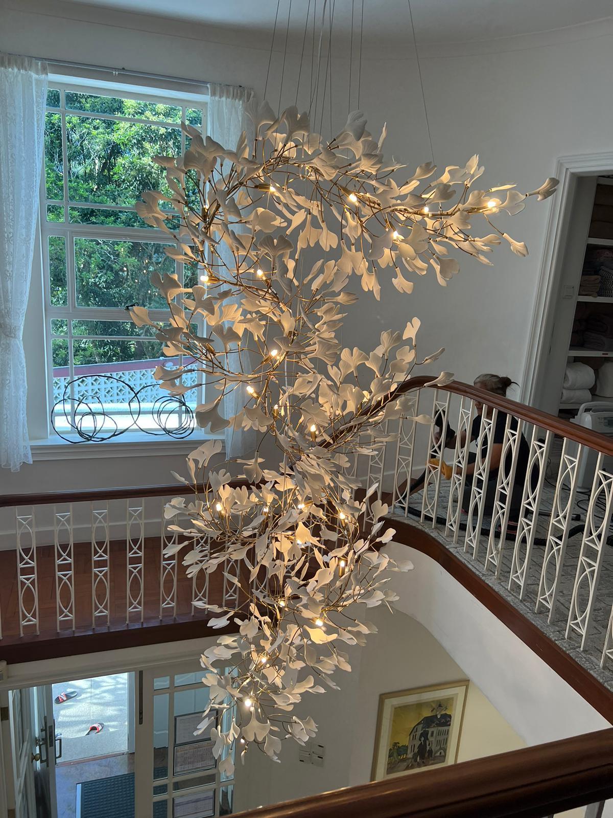 Gingko Chandelier F - Blowlighting