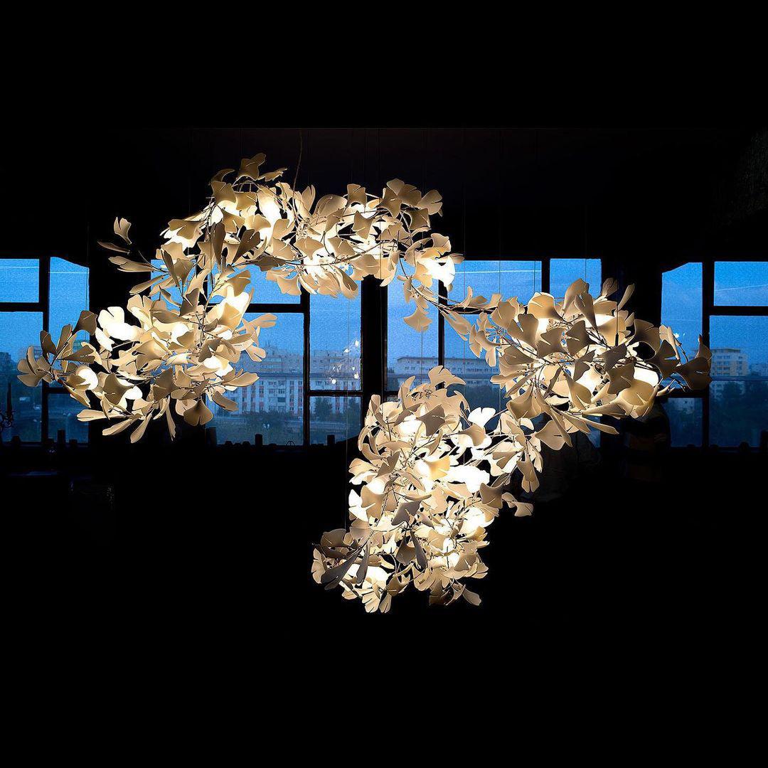 Gingko Chandelier C - Blowlighting