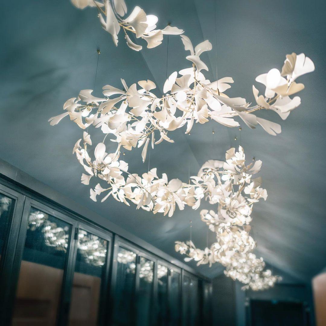 Gingko Chandelier C - Blowlighting