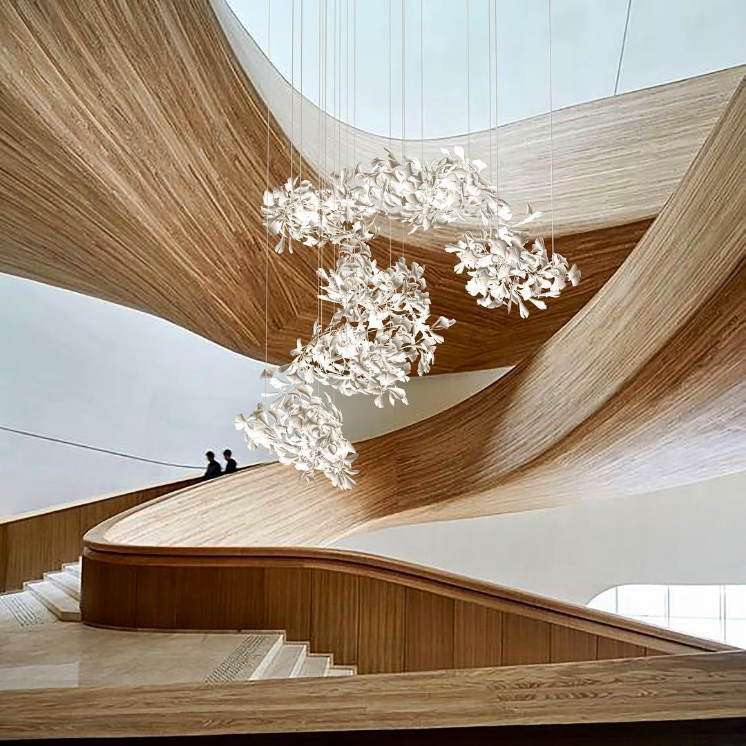 Gingko Chandelier C - Blowlighting