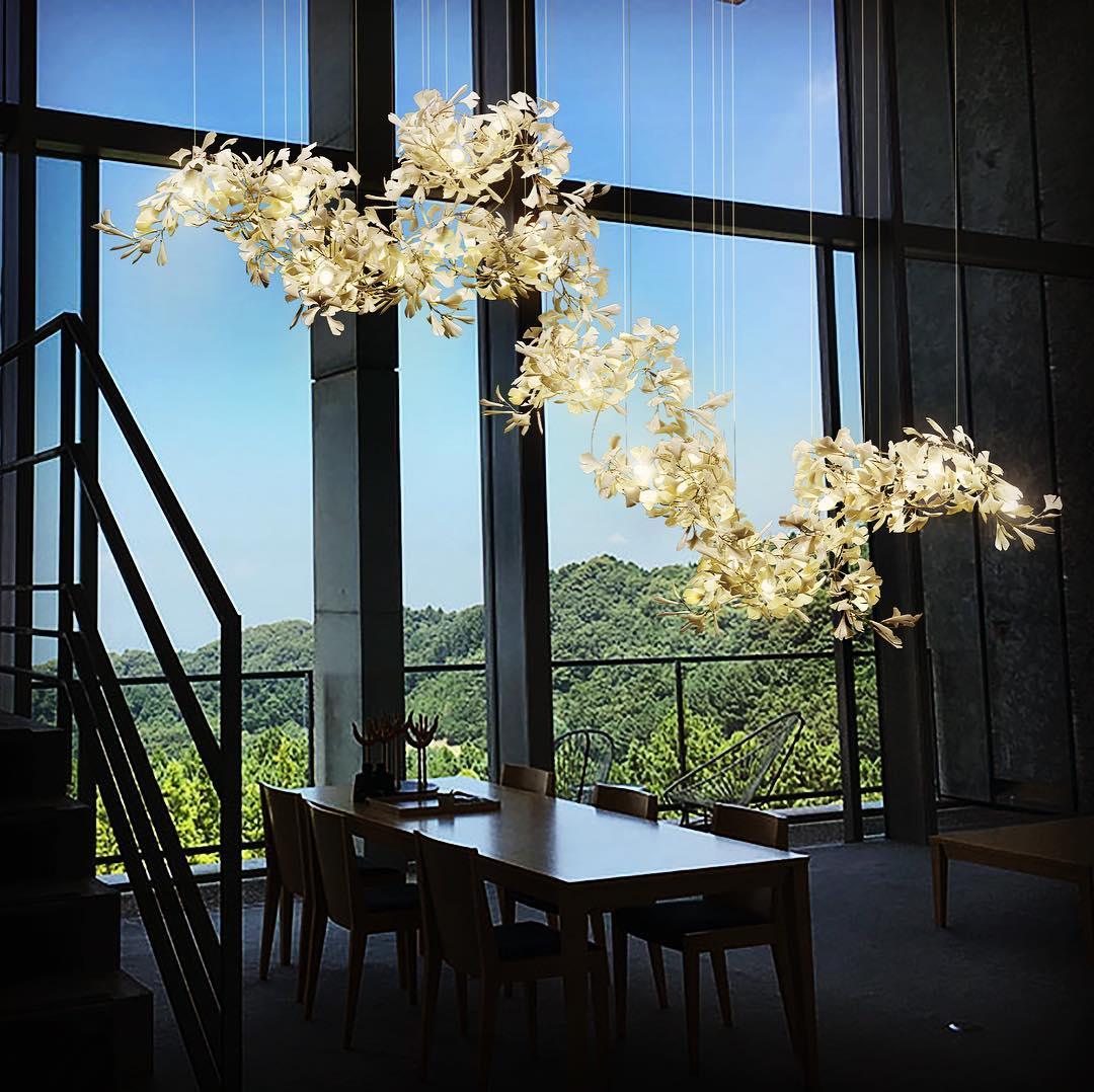 Gingko Chandelier C - Blowlighting