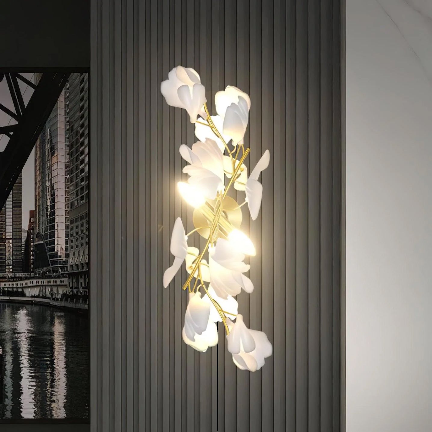 Gingko Flowers Plug-in Wall Lamp - Blowlighting