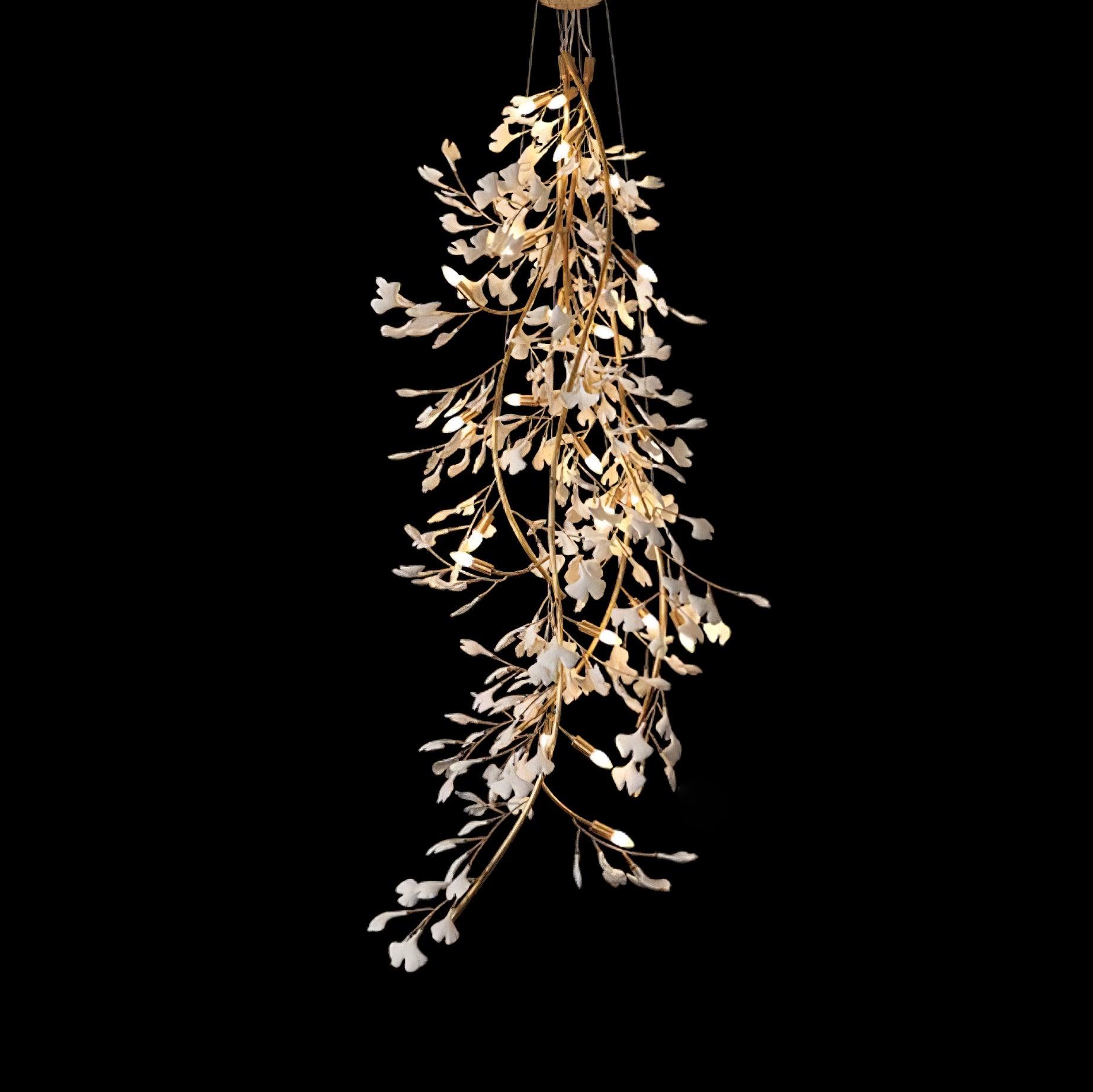 Ivmarel Gingko Long Branch Ceramics Chandelier - Blowlighting