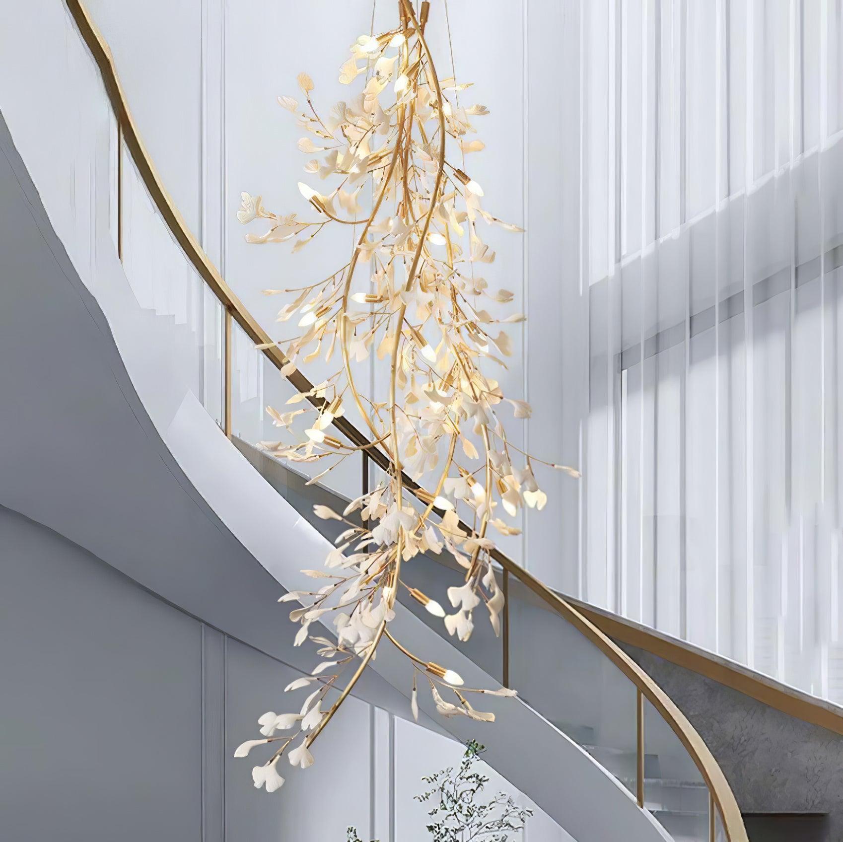 Ivmarel Gingko Long Branch Ceramics Chandelier - Blowlighting