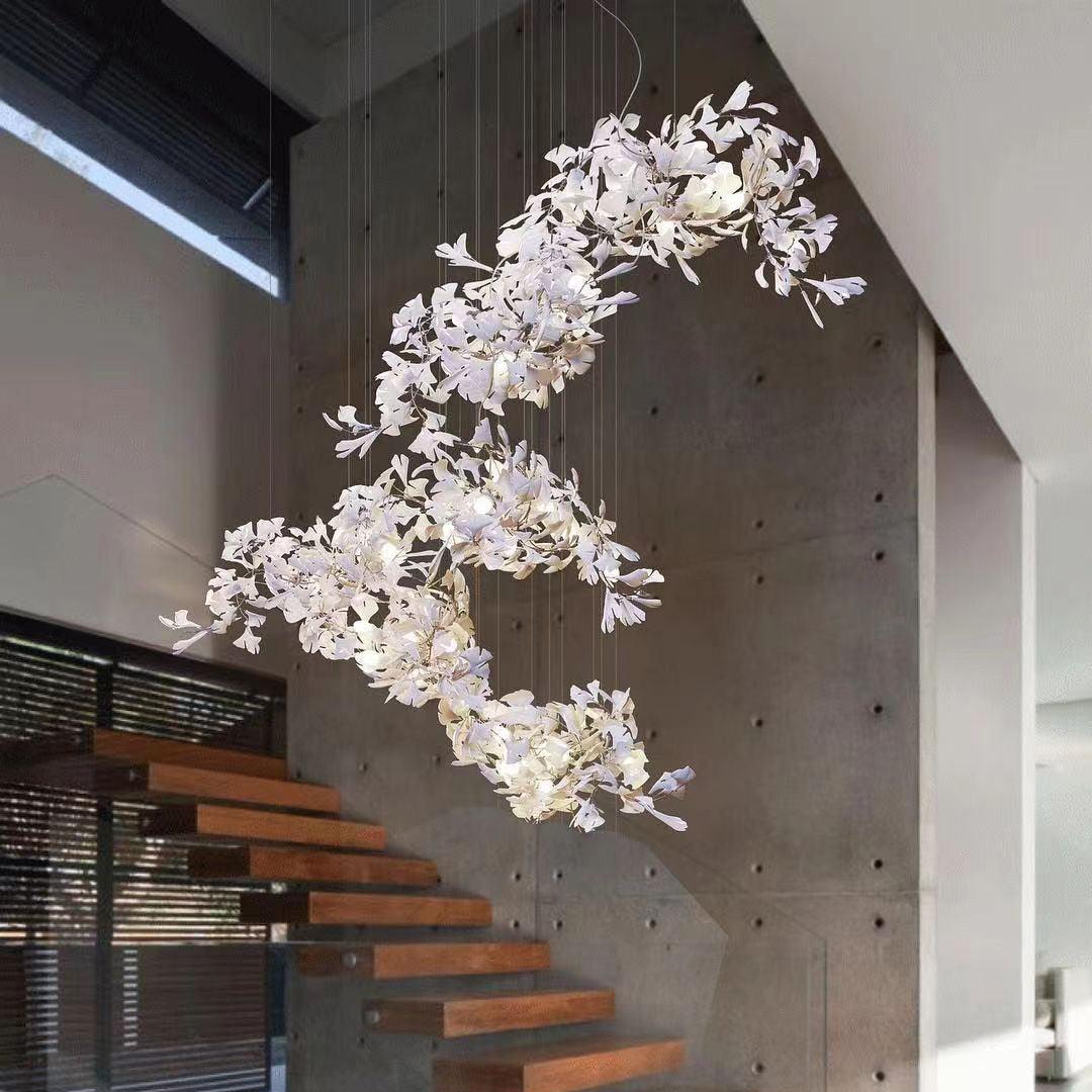 Alvenan Gingko Ceramic Combination Chandelier - Blowlighting