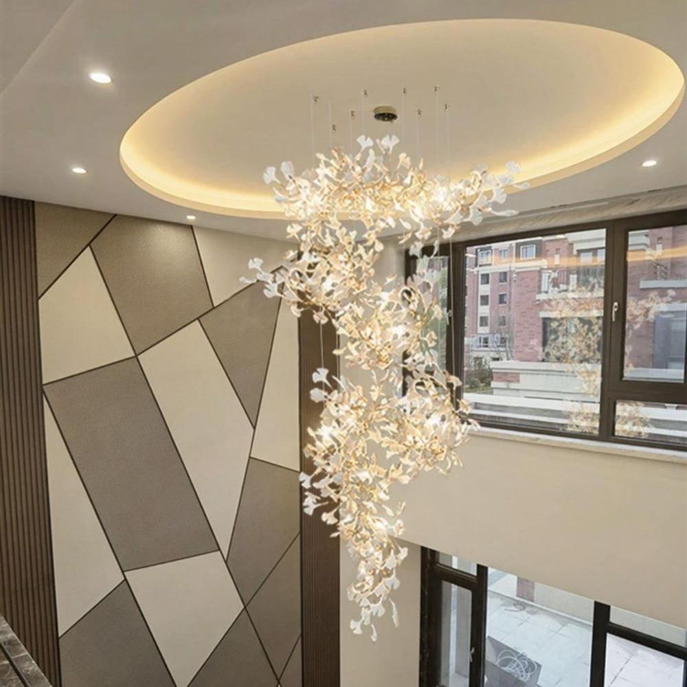 Alvenan Gingko Ceramic Combination Chandelier - Blowlighting