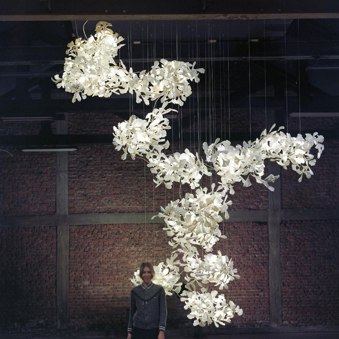 Alvenan Gingko Ceramic Combination Chandelier - Blowlighting