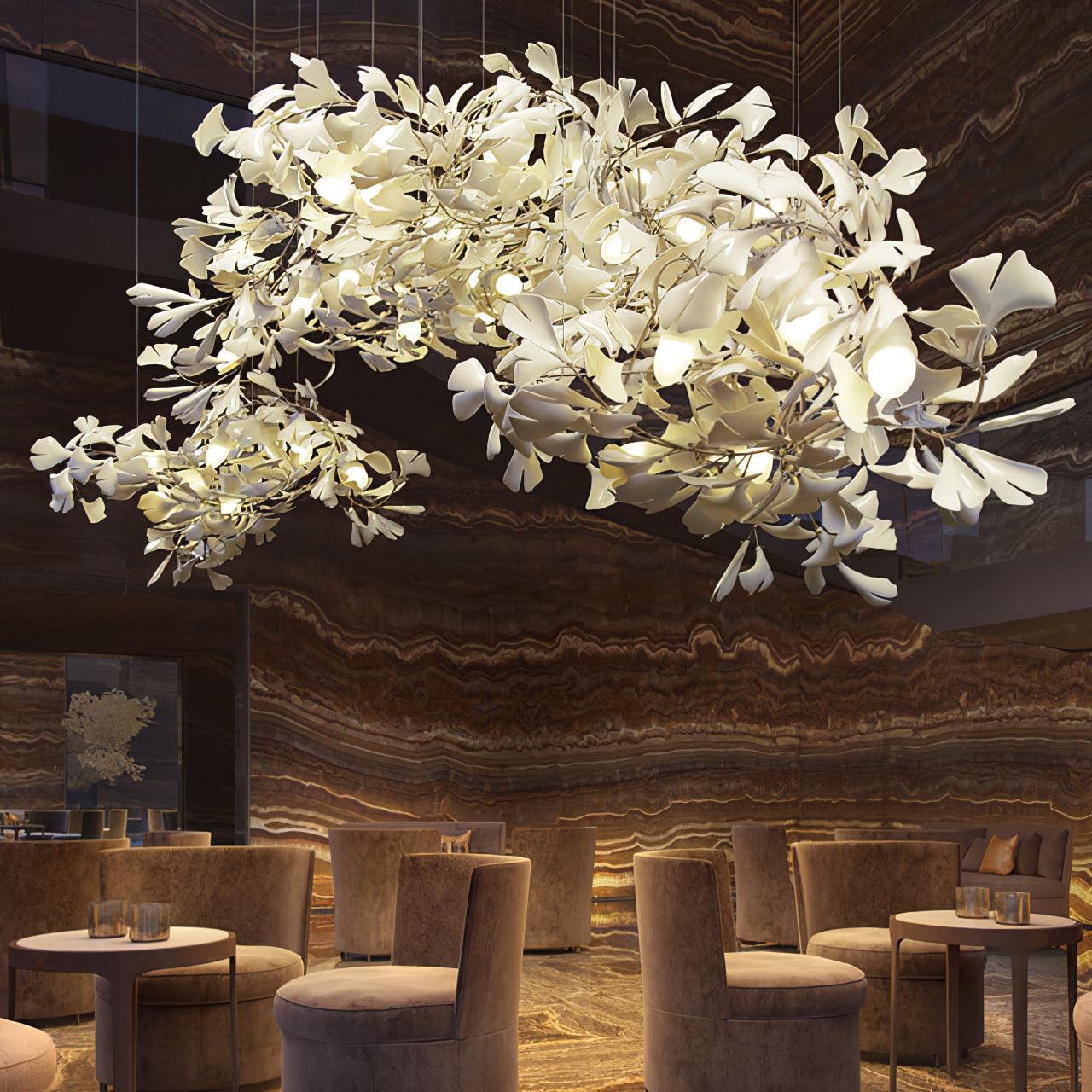Gingko Chandelier B - Blowlighting