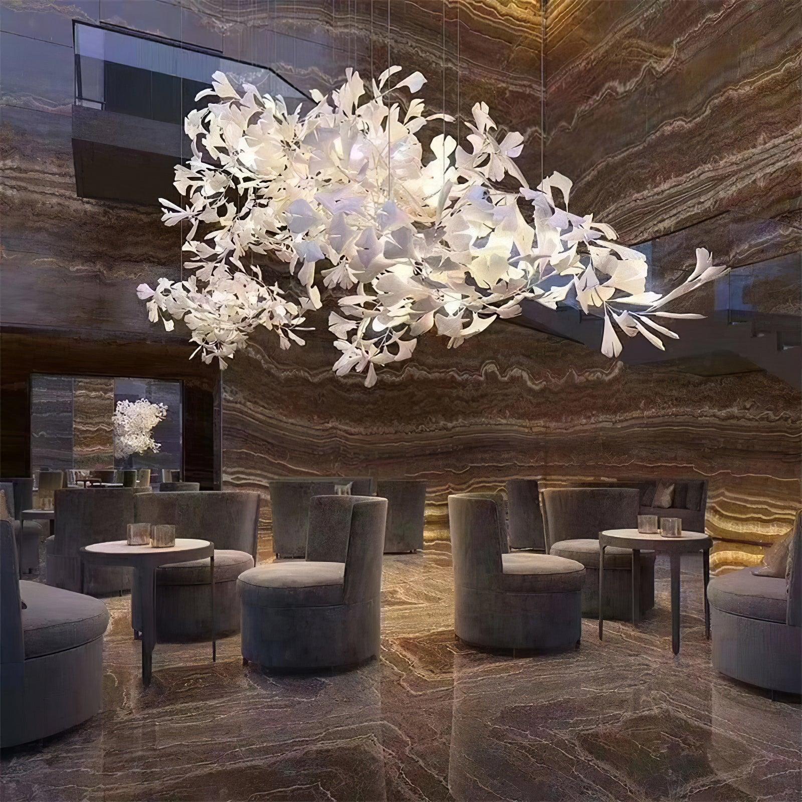 Gingko Chandelier B - Blowlighting