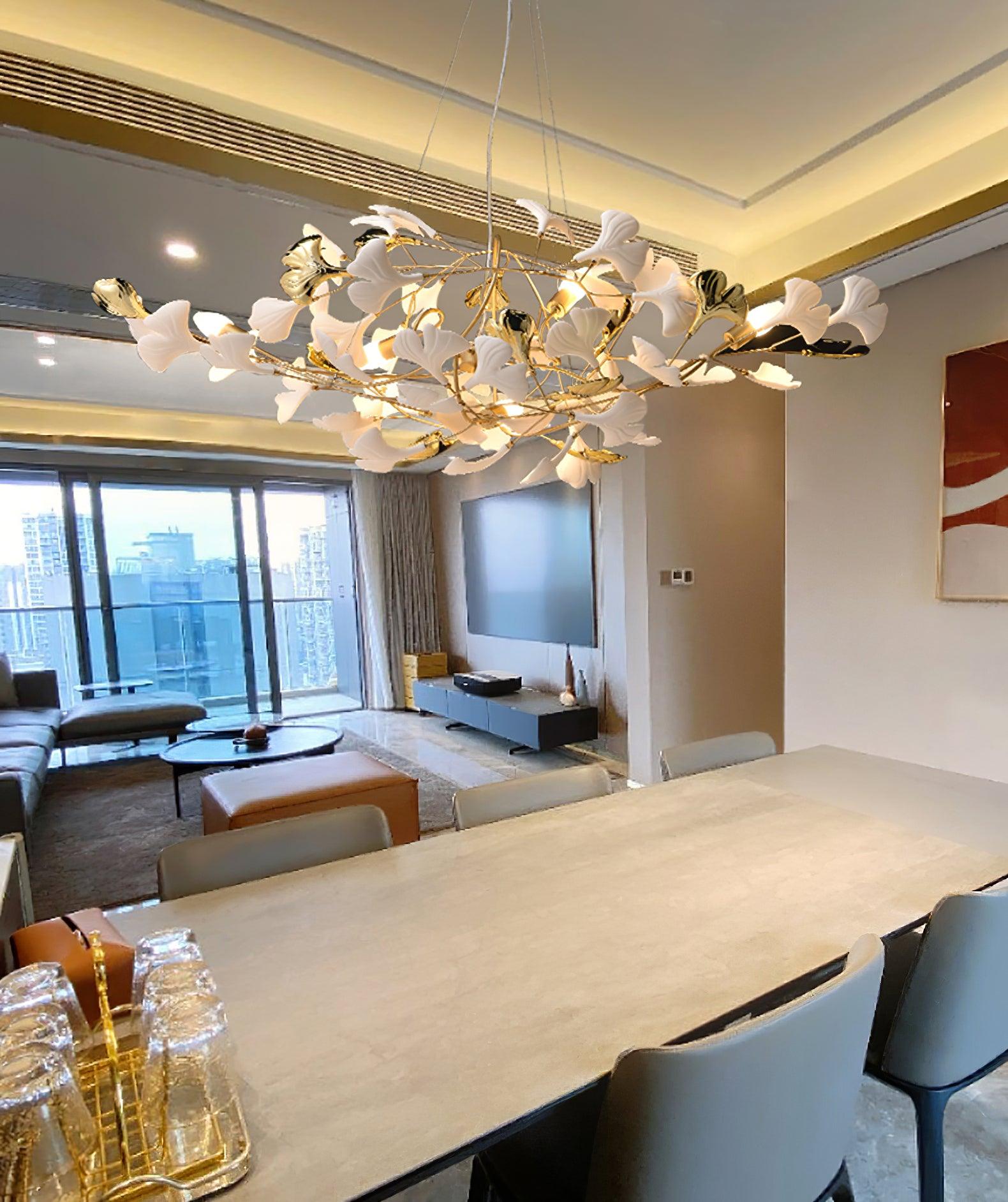 Gingko Chandelier B - Blowlighting