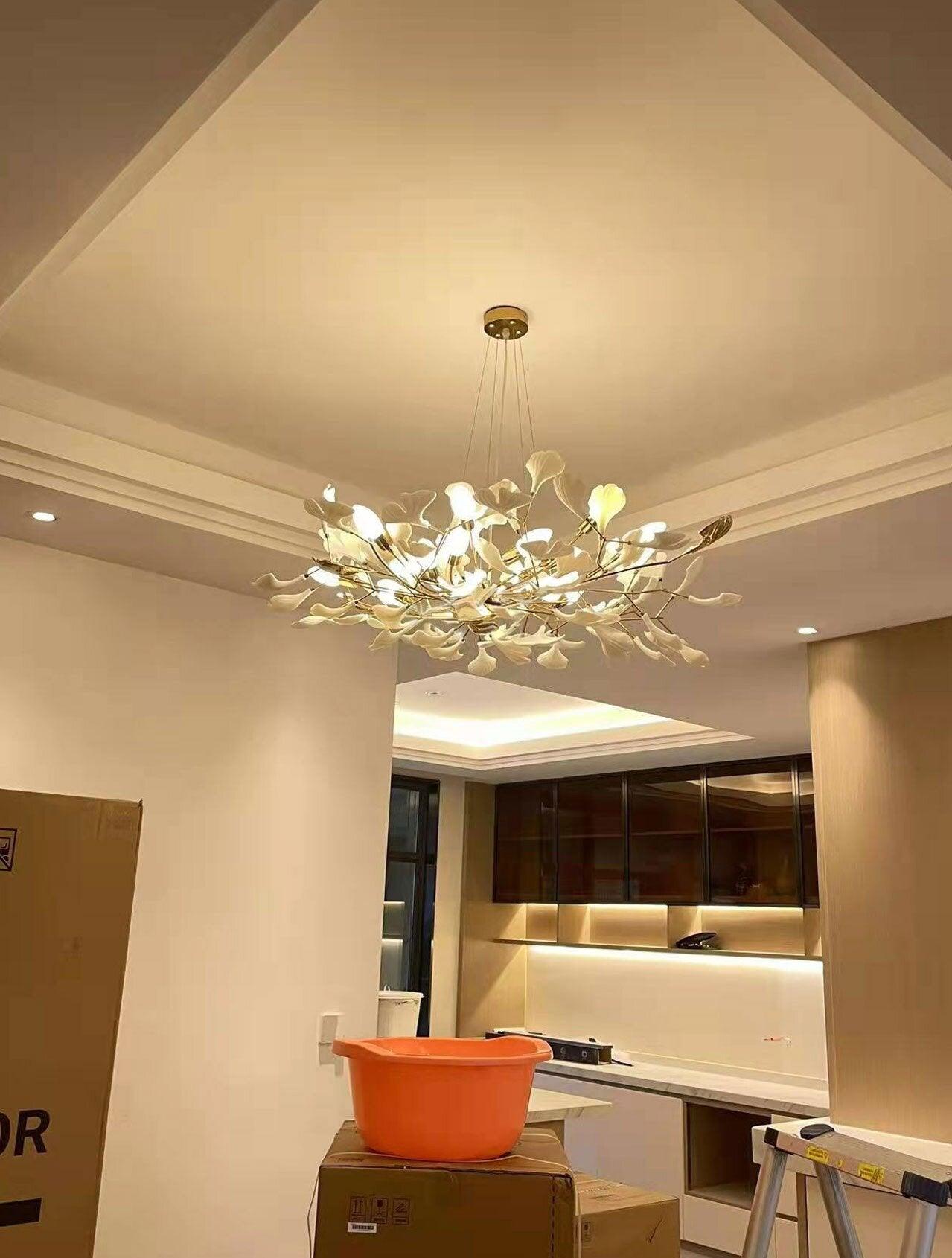 Gingko Chandelier B - Blowlighting