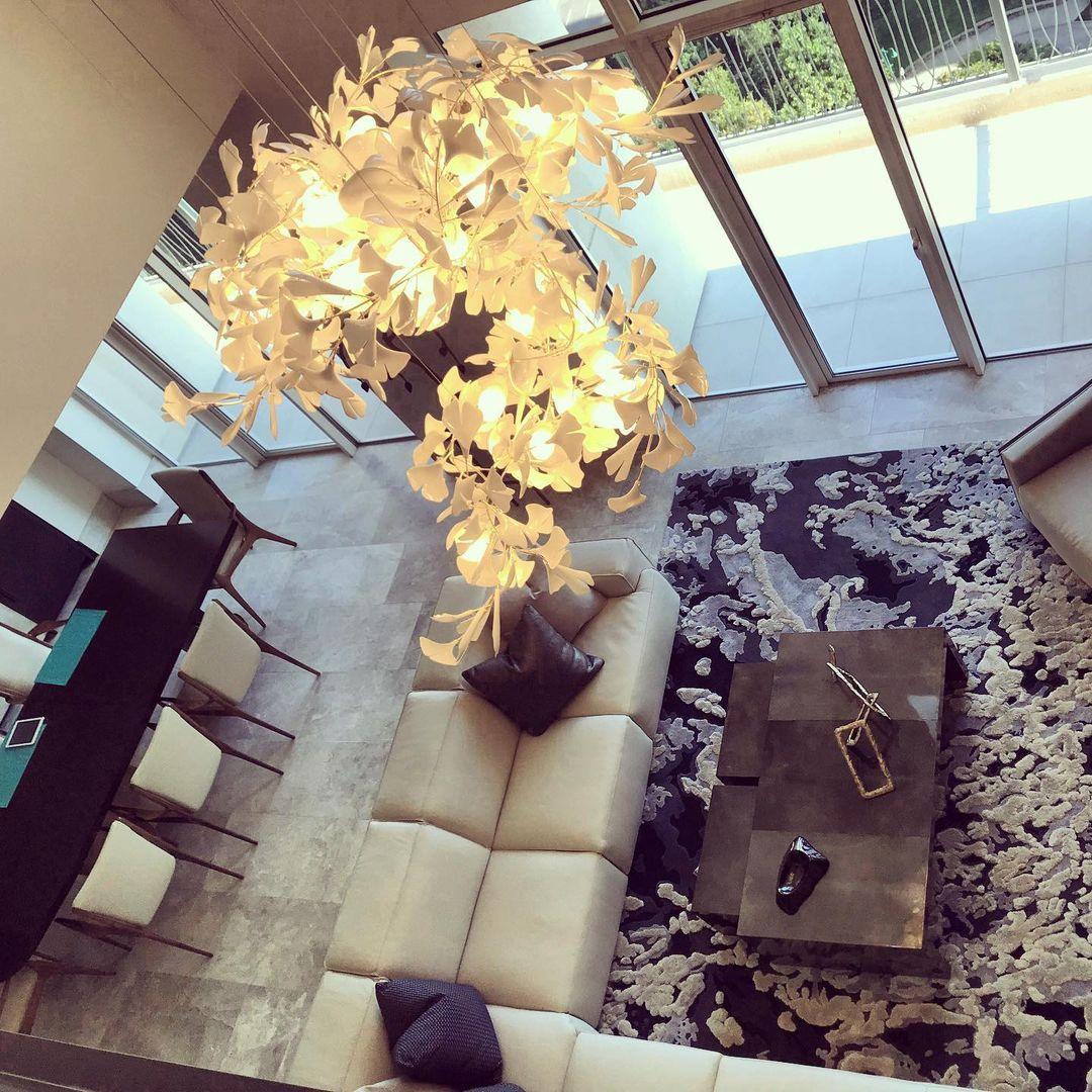 Gingko Chandelier B - Blowlighting