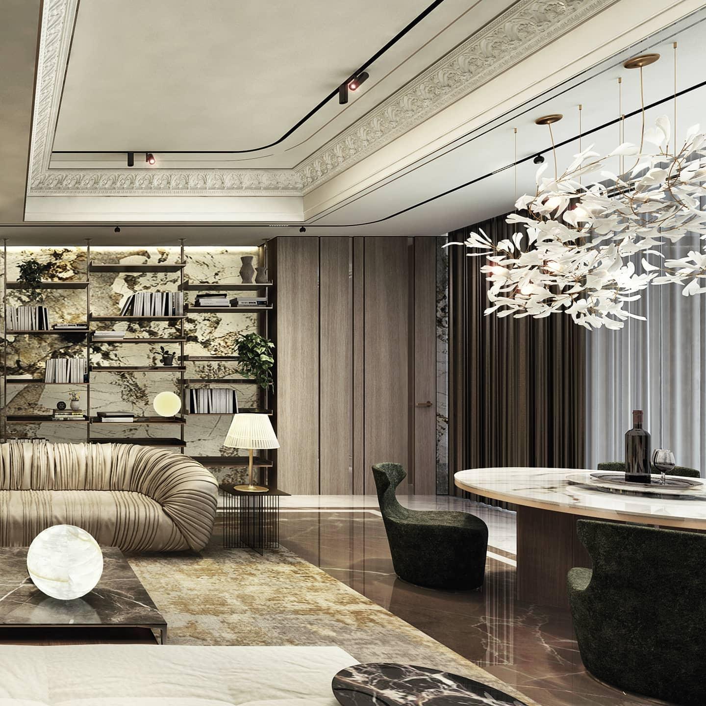 Gingko Chandelier E - Blowlighting