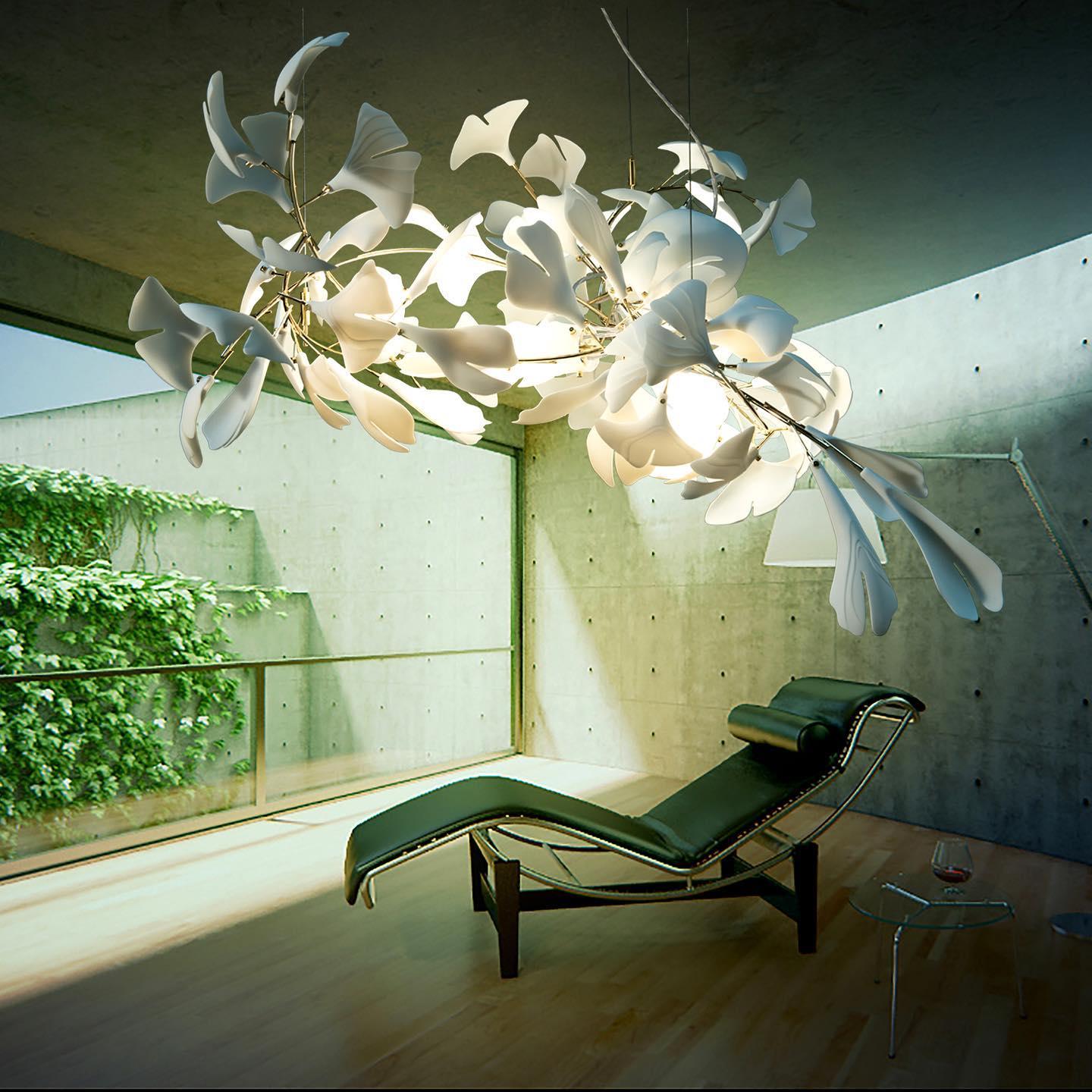 Gingko Chandelier E - Blowlighting