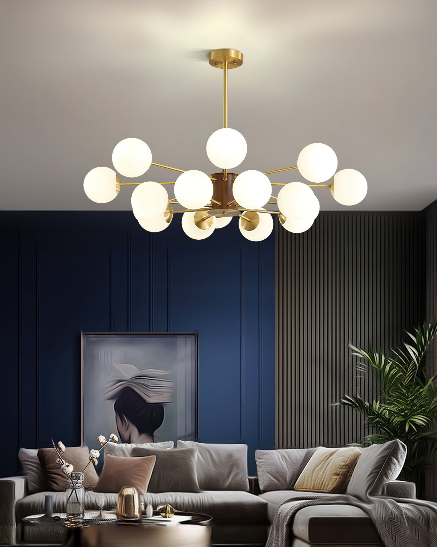 Gino Modern Glass Chandelier