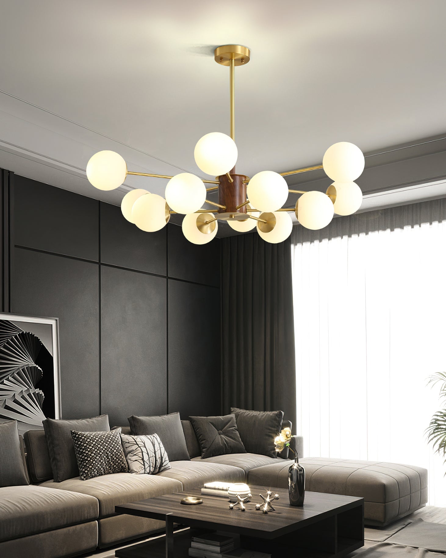 Gino Modern Glass Chandelier