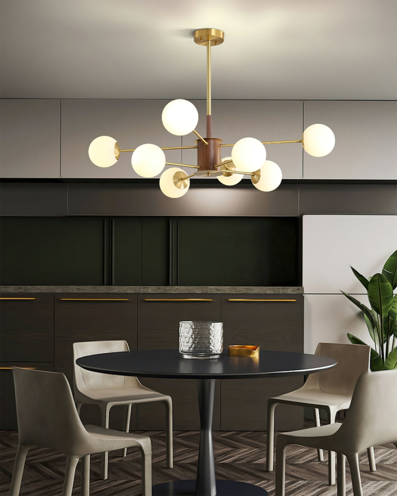 Gino Modern Glass Chandelier