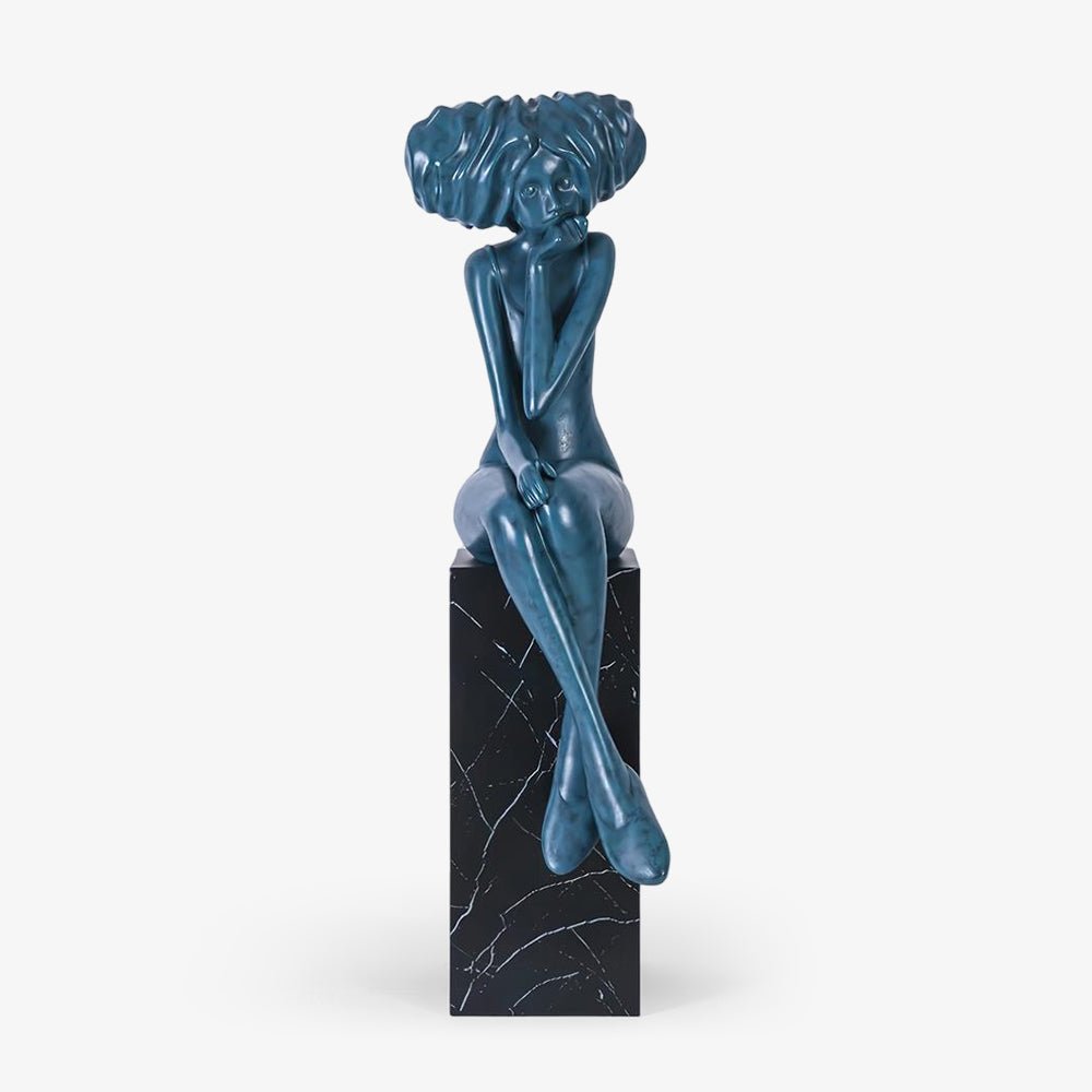 Girl Meditate Sculpture Ornaments - Blowlighting