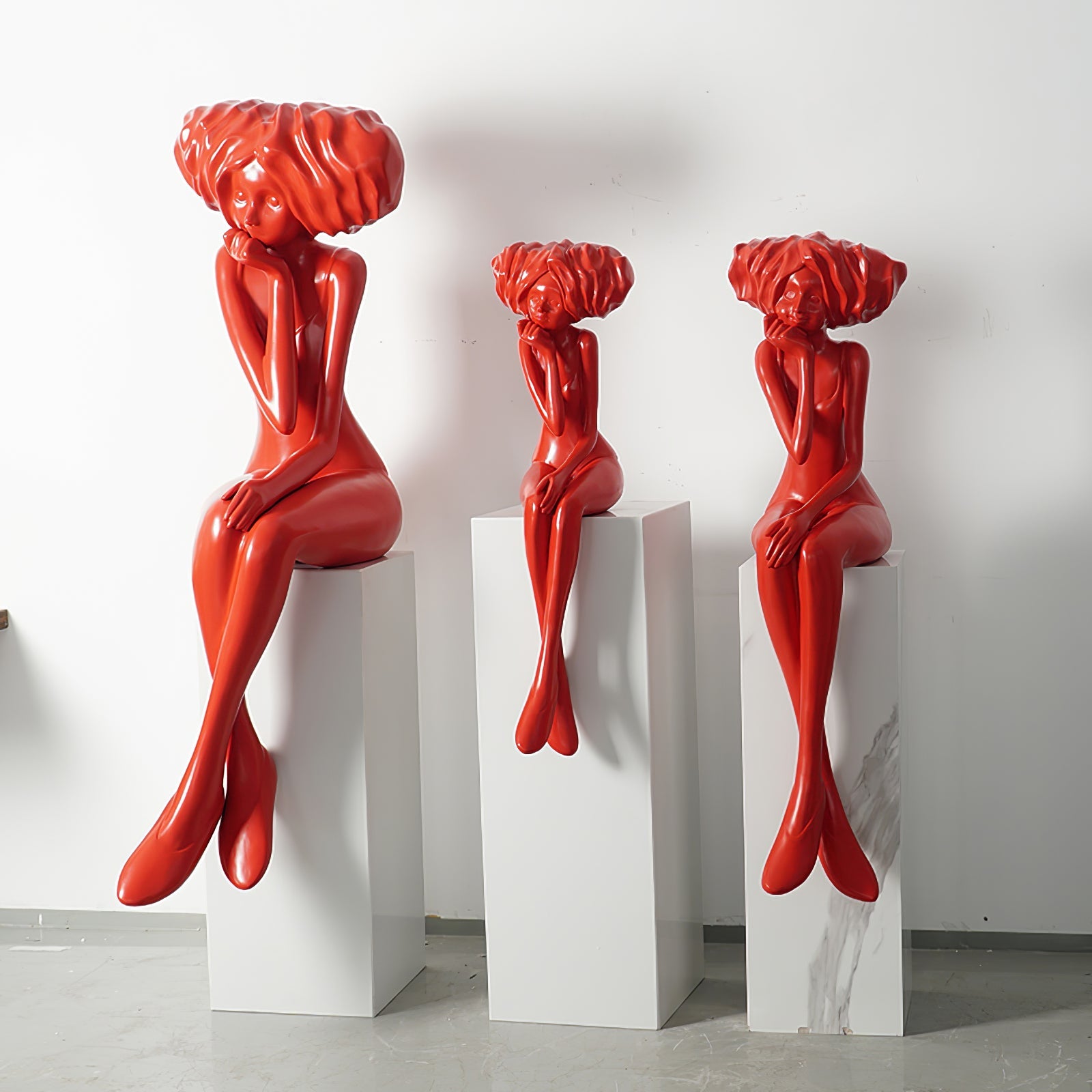 Girl Meditate Sculpture Ornaments - Blowlighting