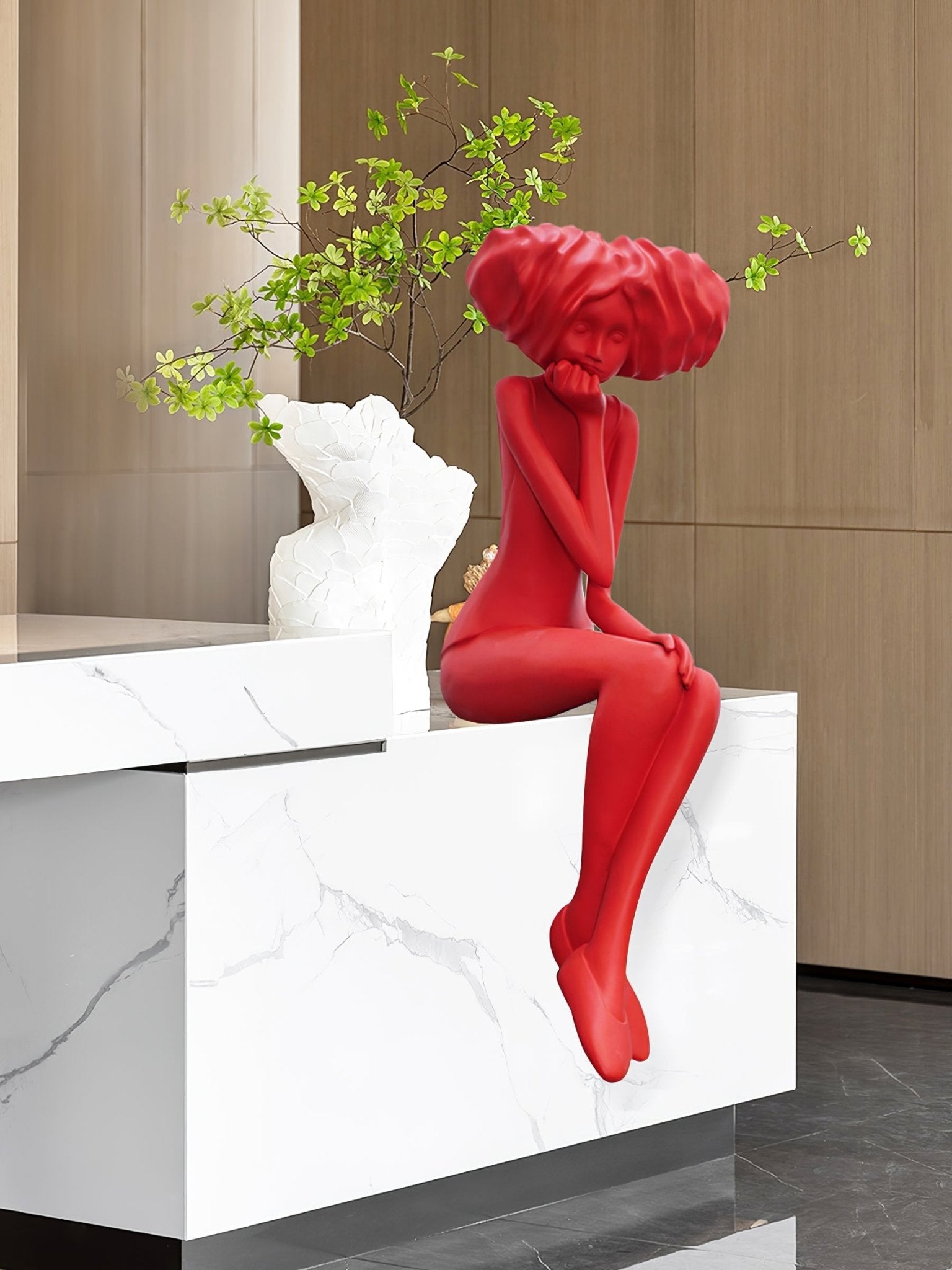 Girl Meditate Sculpture Ornaments - Blowlighting