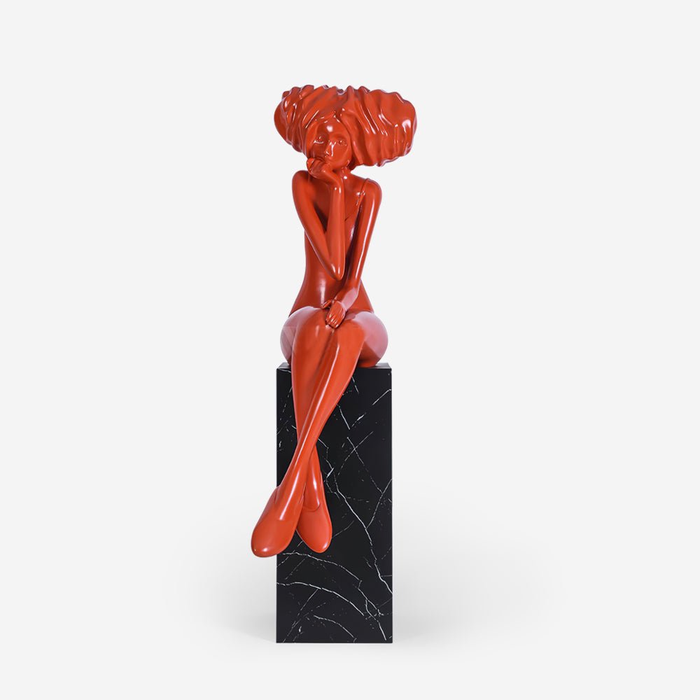 Girl Meditate Sculpture Ornaments - Blowlighting