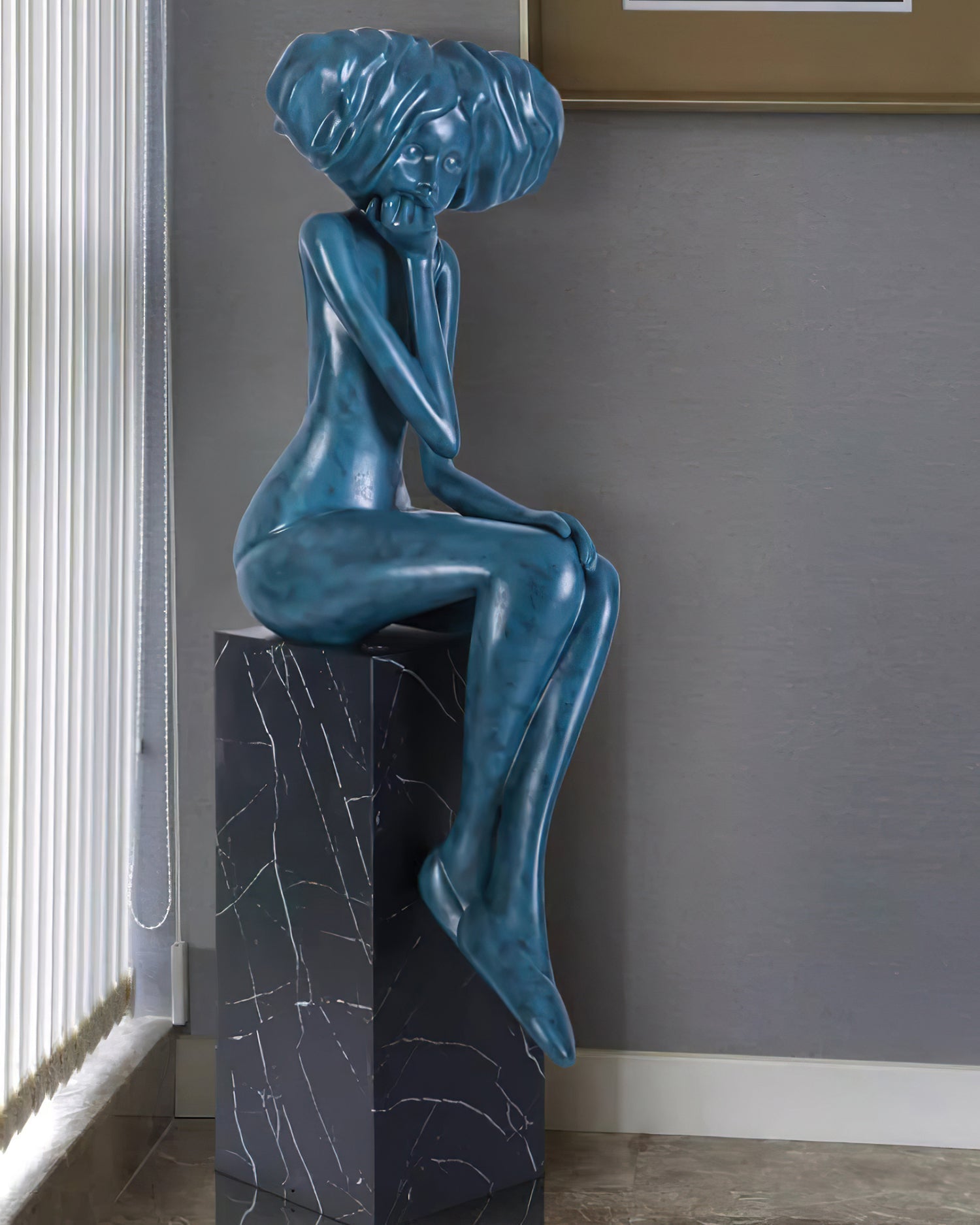 Girl Meditate Sculpture Ornaments - Blowlighting