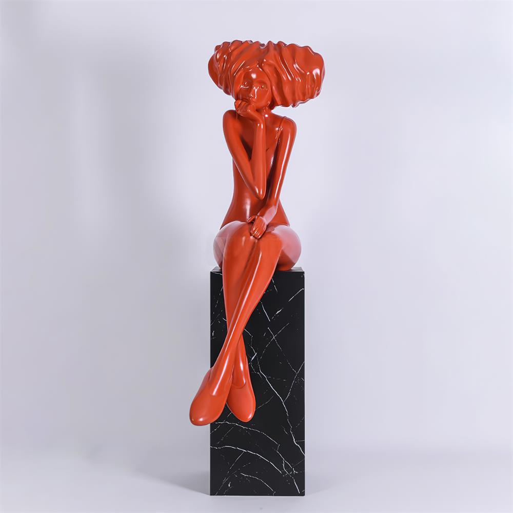 Girl Meditate Sculpture Ornaments - Blowlighting