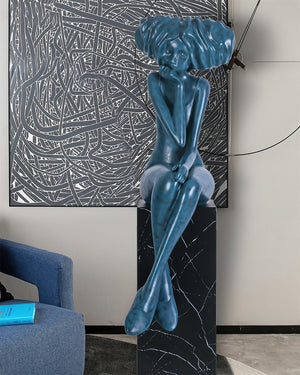 Girl Meditate Sculpture Ornaments - Blowlighting