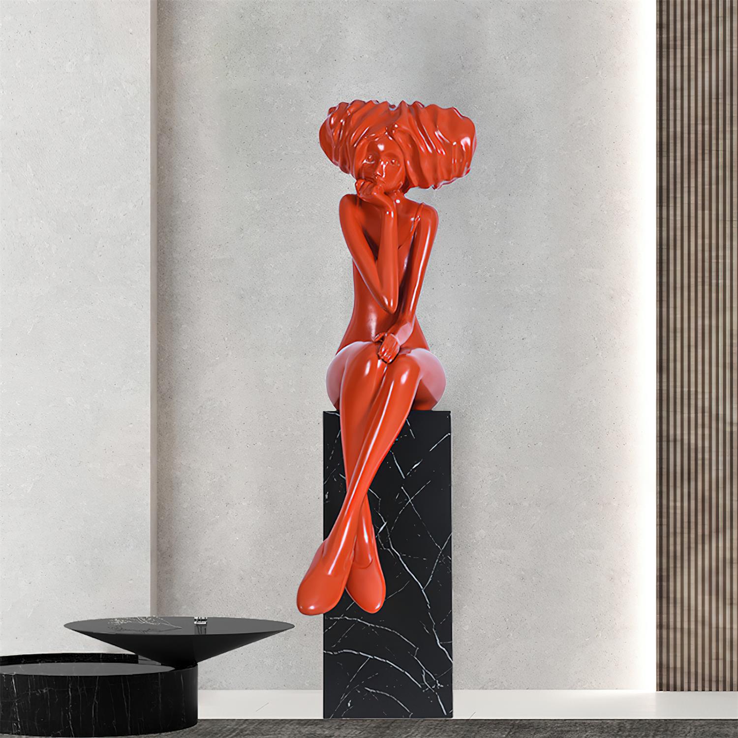 Girl Meditate Sculpture Ornaments - Blowlighting