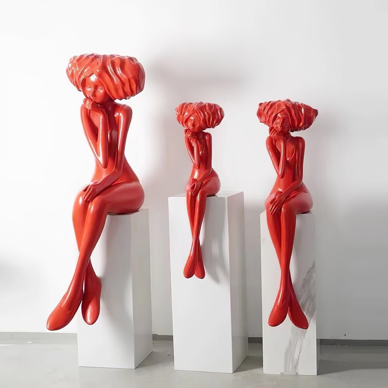 Girl Meditate Sculpture Ornaments - Blowlighting