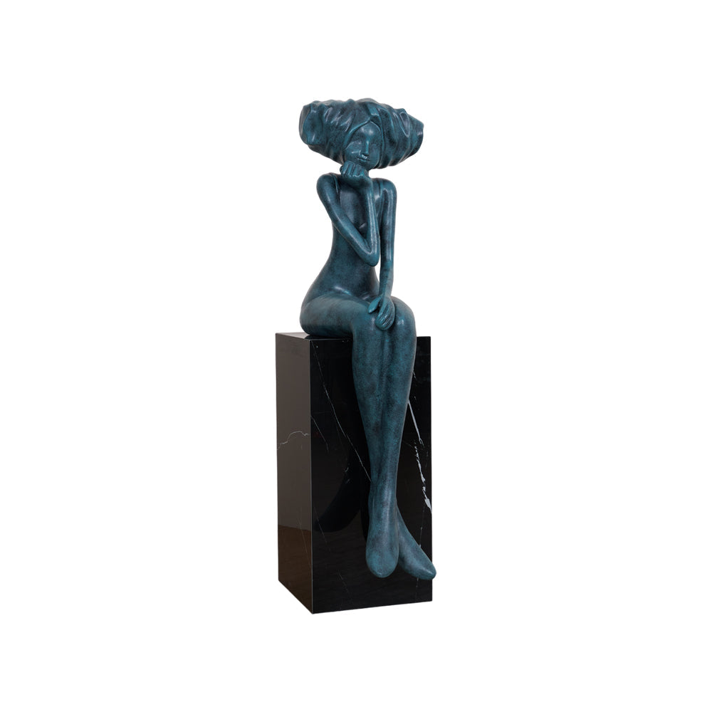 Girl Meditate Sculpture Ornaments - Blowlighting