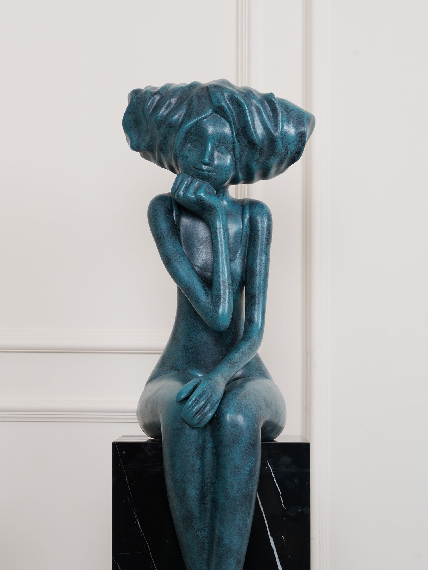 Girl Meditate Sculpture Ornaments - Blowlighting