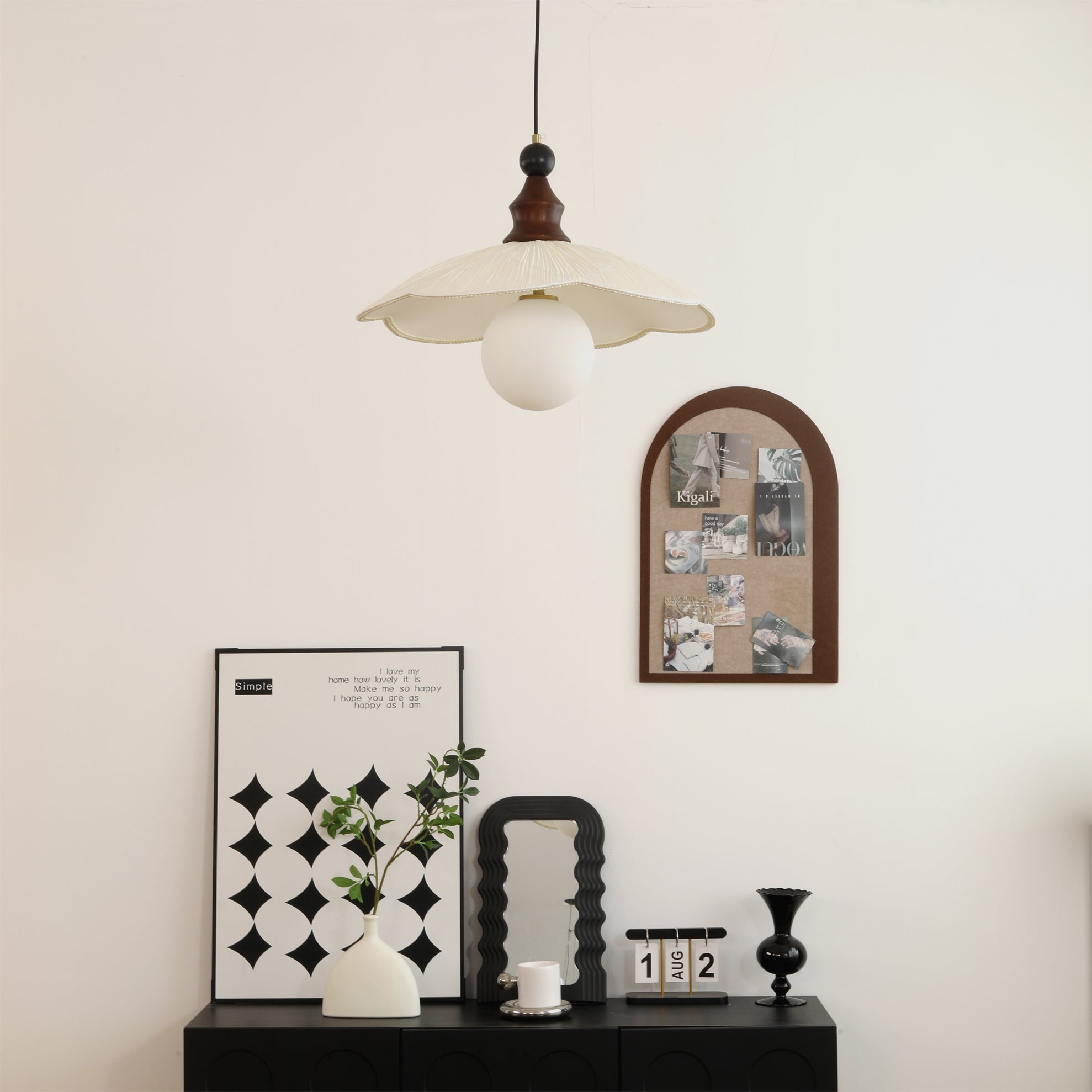 Giselle Oriental Fabric Pendant Light