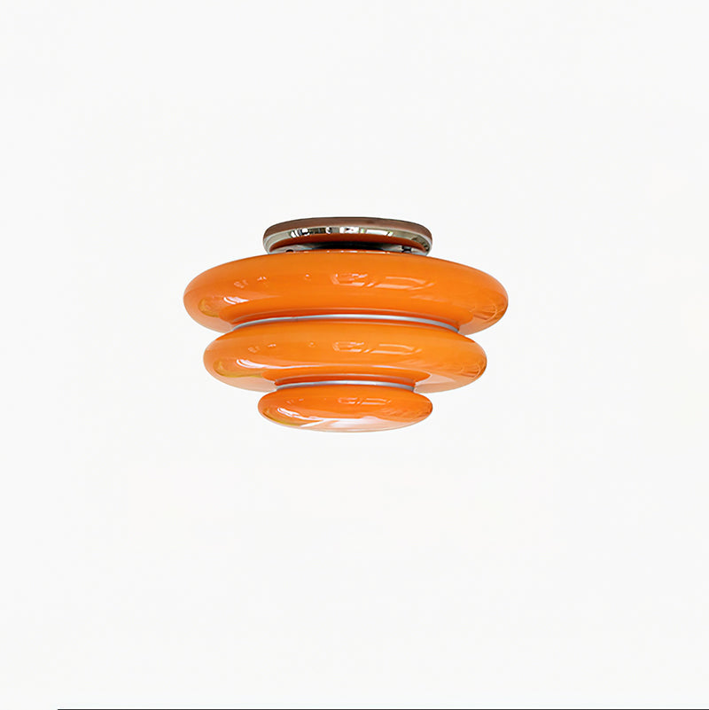 Gispen Orange Modern Glass Ceiling Light