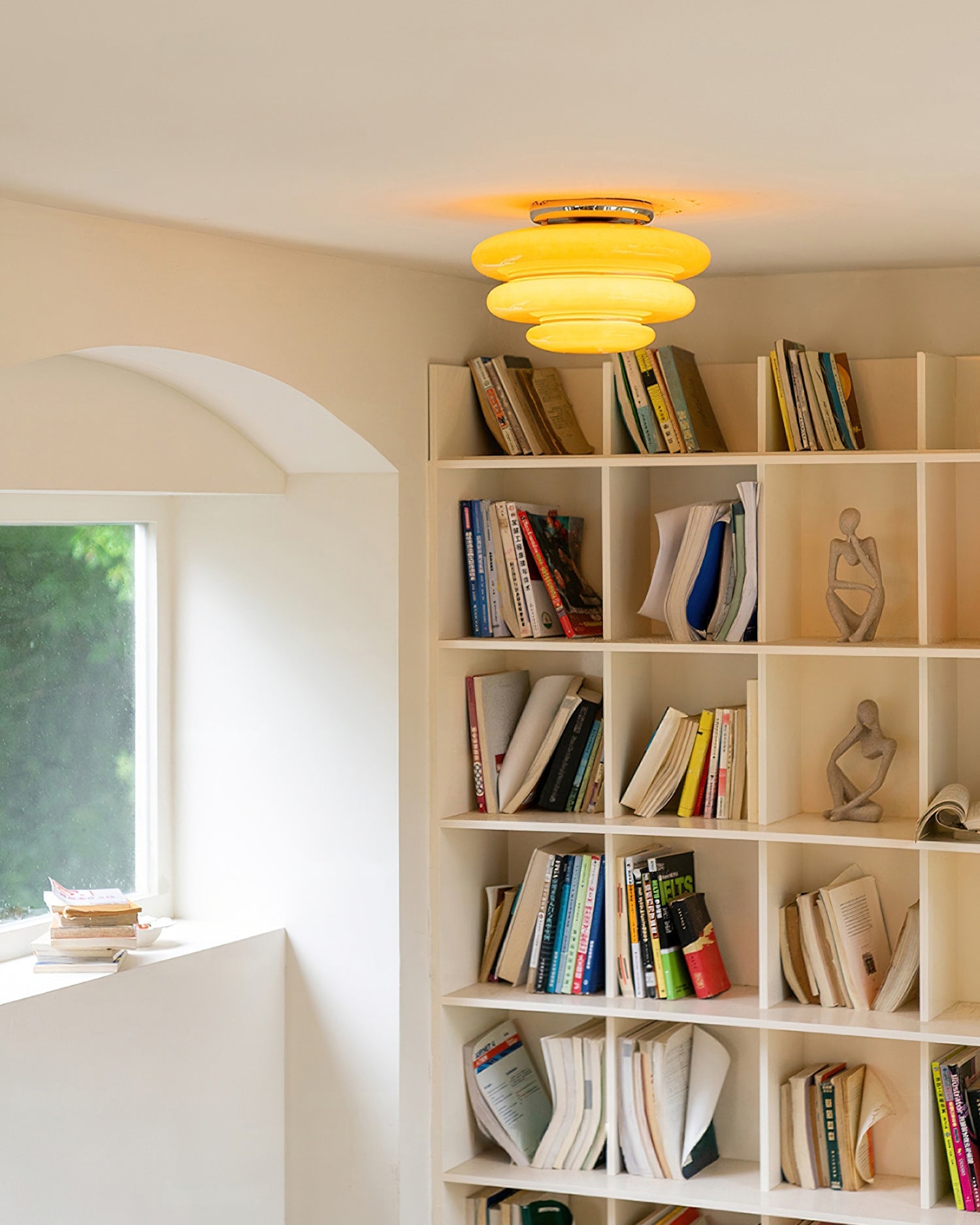 Gispen Orange Modern Glass Ceiling Light