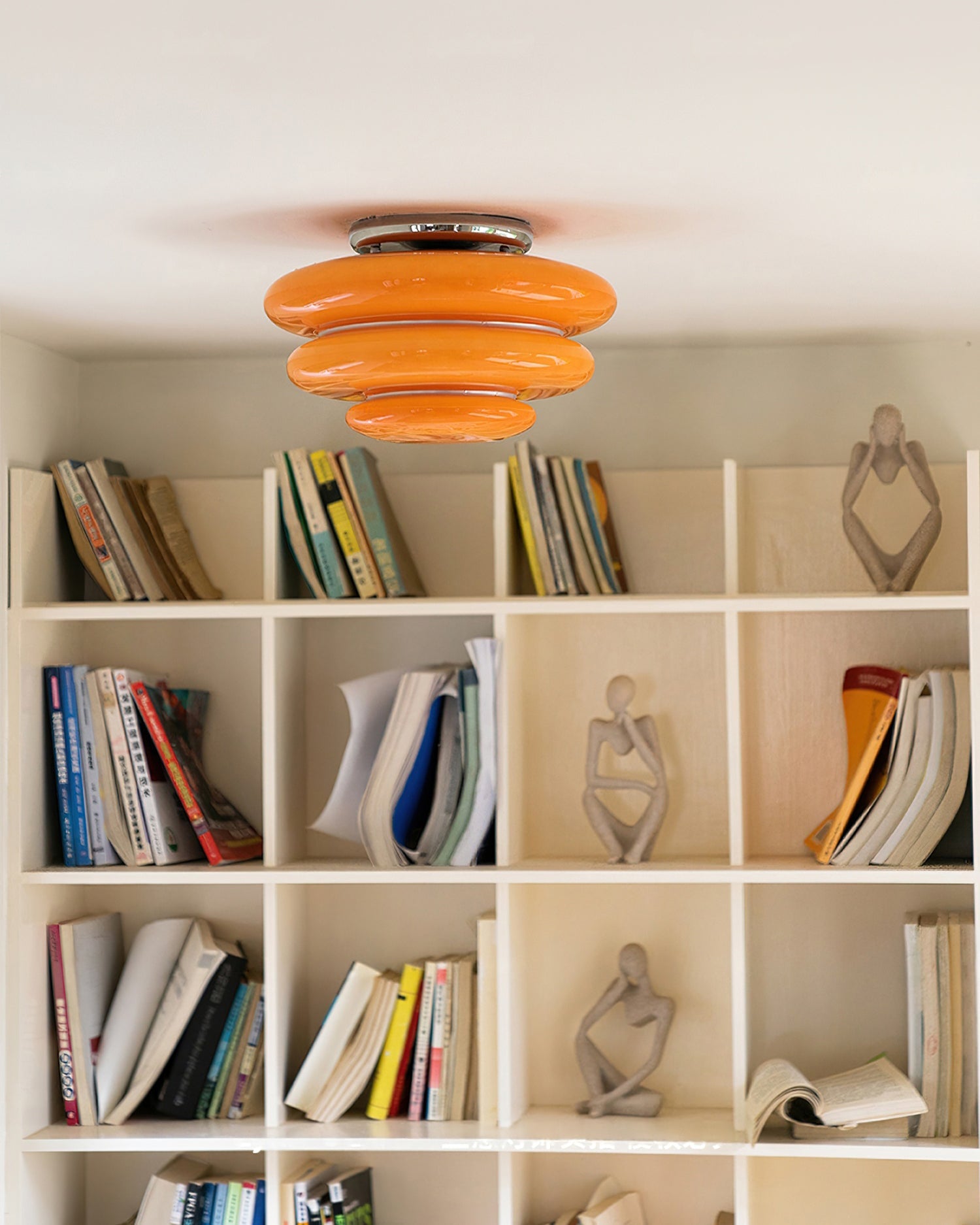 Gispen Orange Modern Glass Ceiling Light