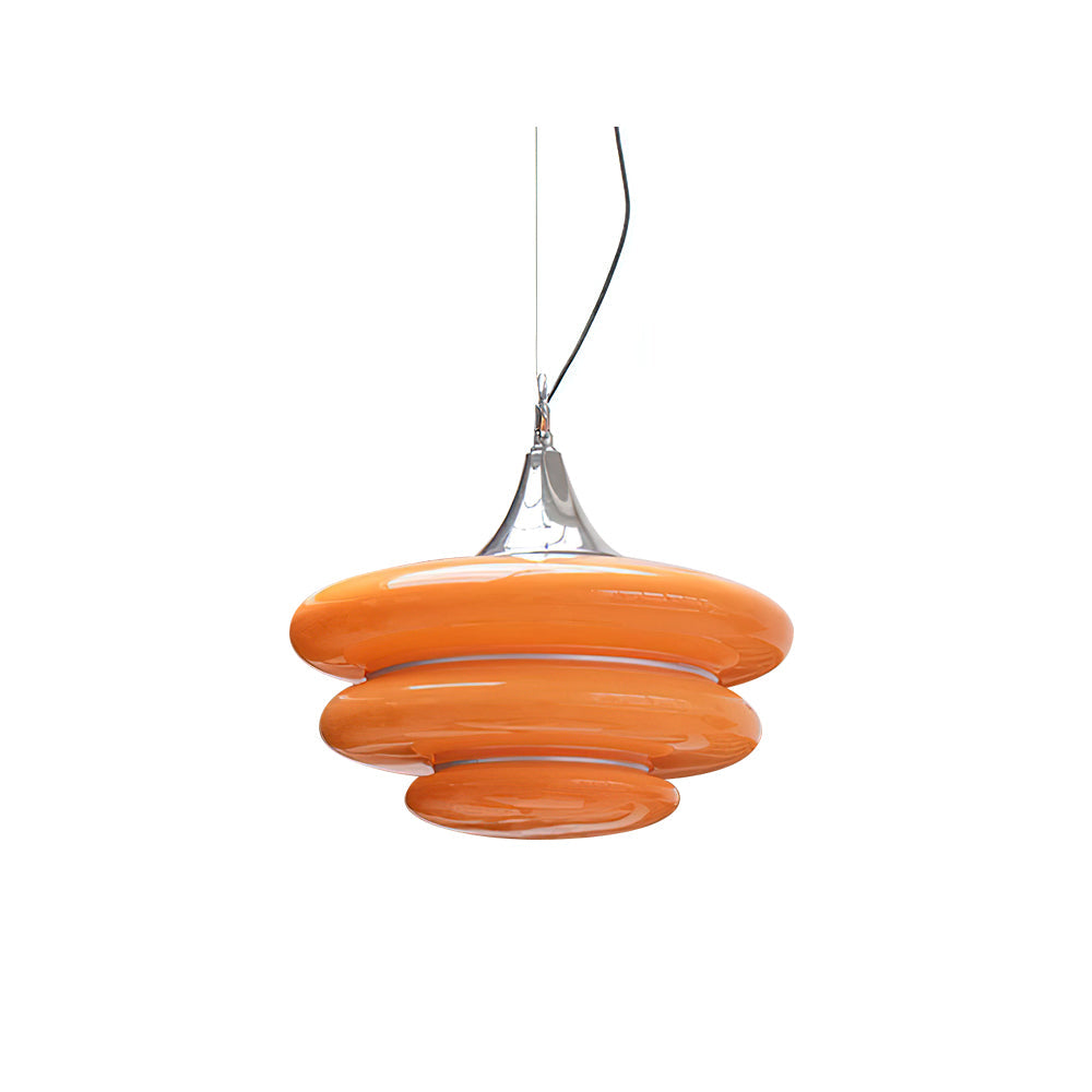 Gispen Orange Modern Glass Pendant Light