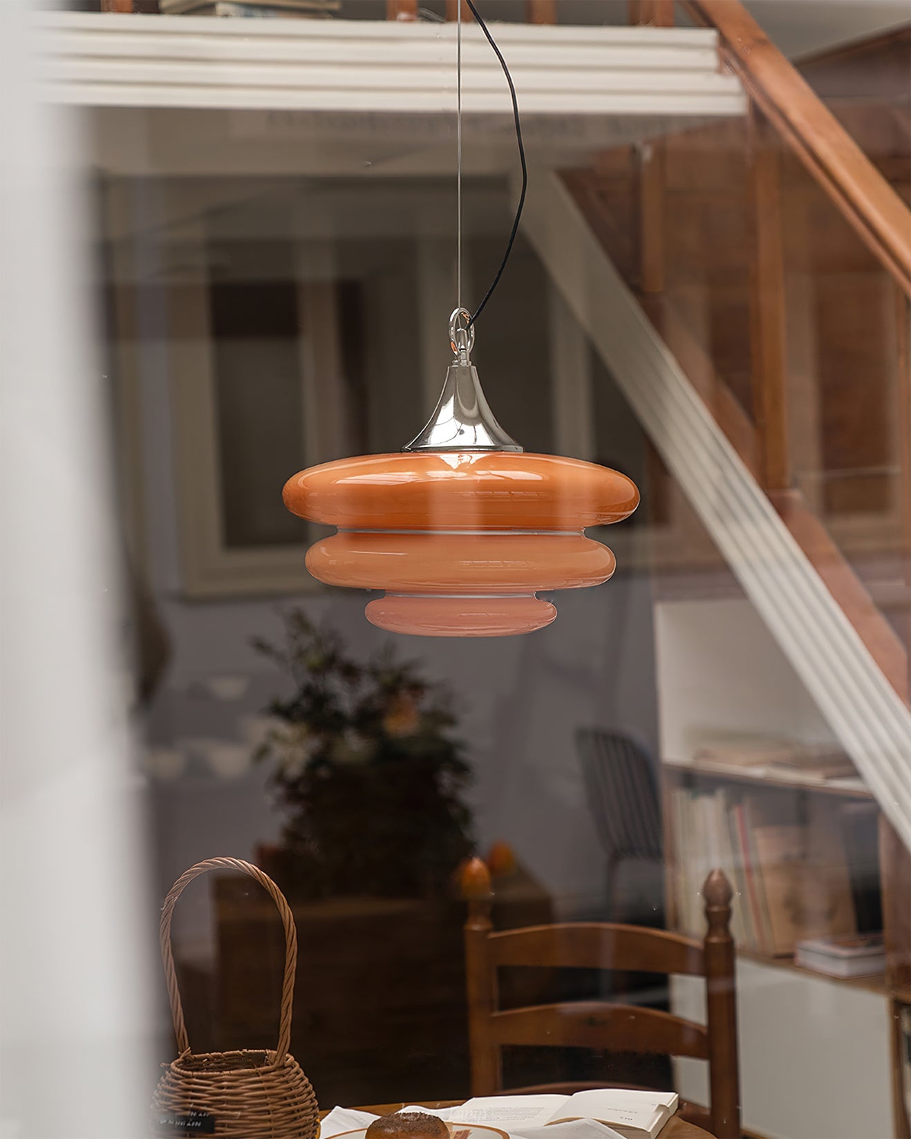 Gispen Orange Modern Glass Pendant Light