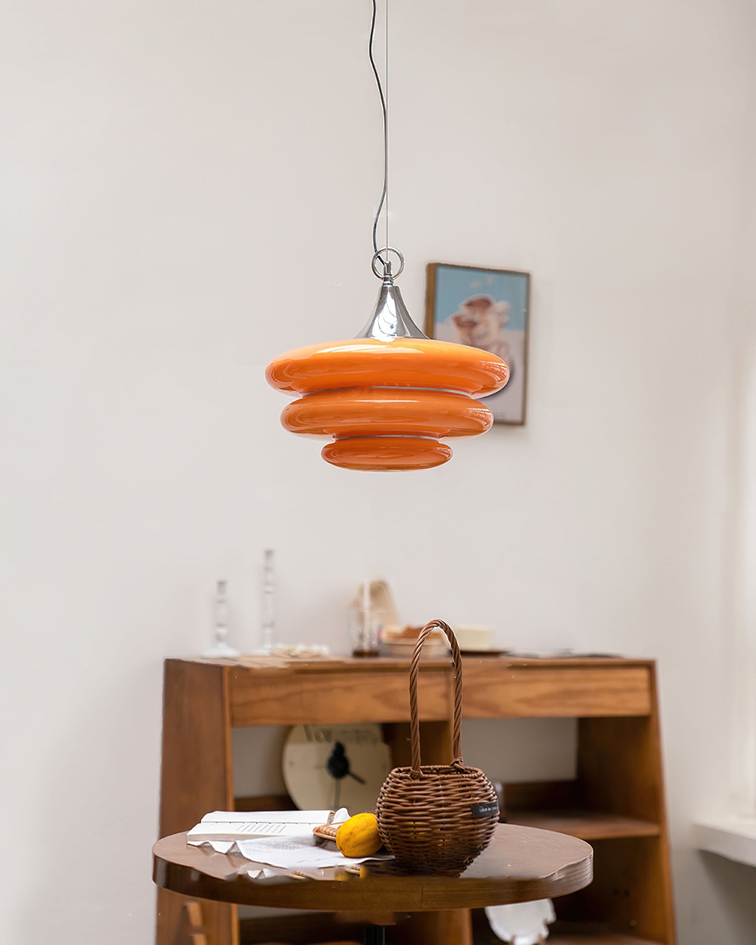 Gispen Orange Modern Glass Pendant Light