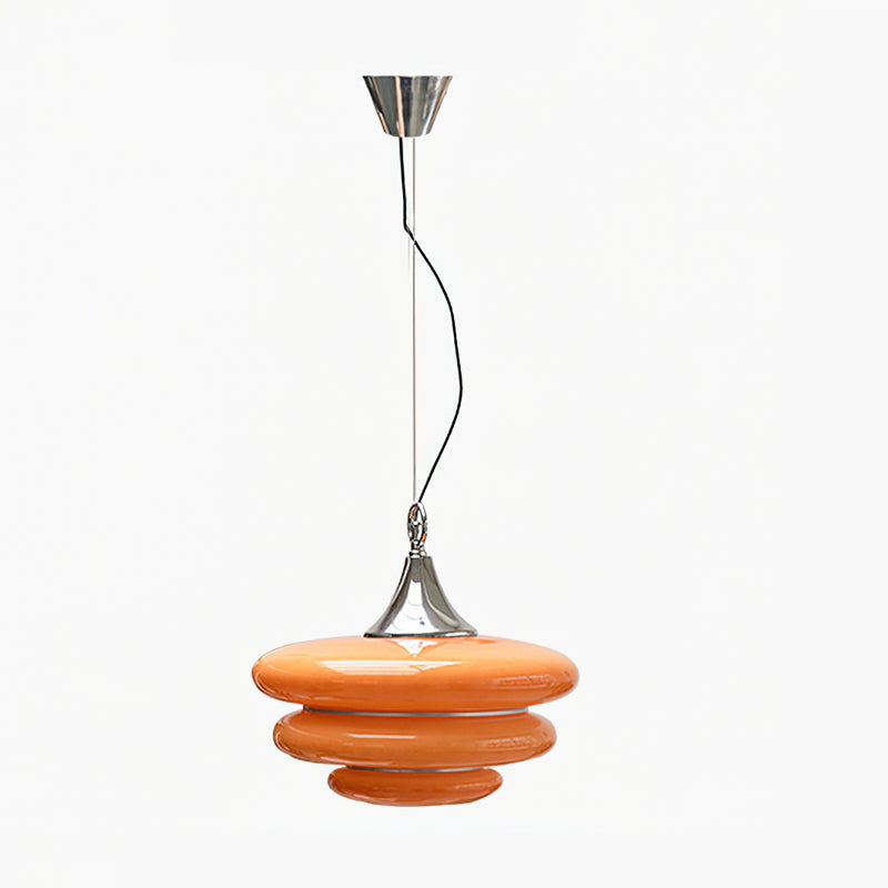 Gispen Orange Modern Glass Pendant Light