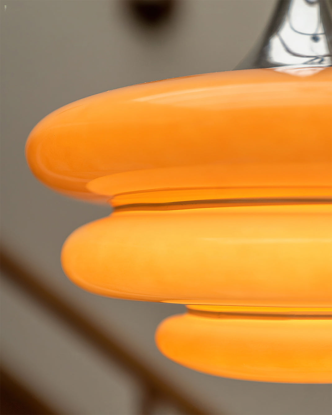 Gispen Orange Modern Glass Pendant Light