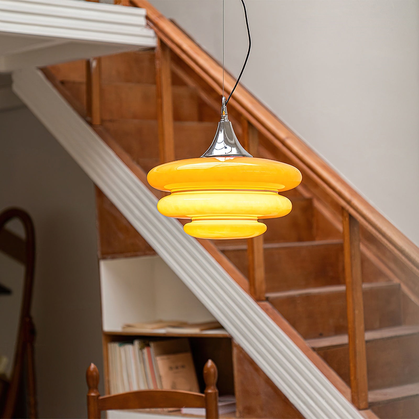 Gispen Orange Modern Glass Pendant Light