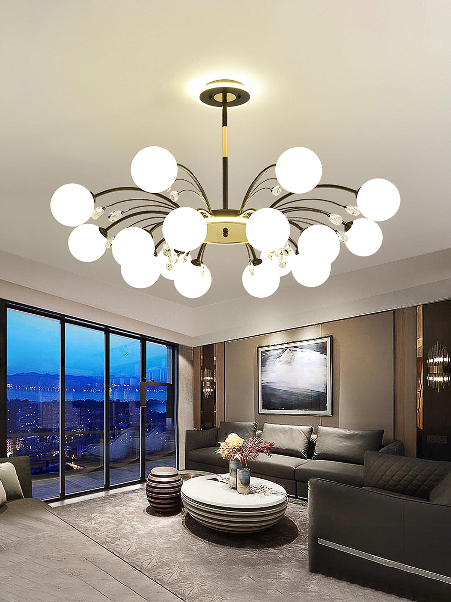 Glamorous Glass Raindrop Chandeliers - Blowlighting