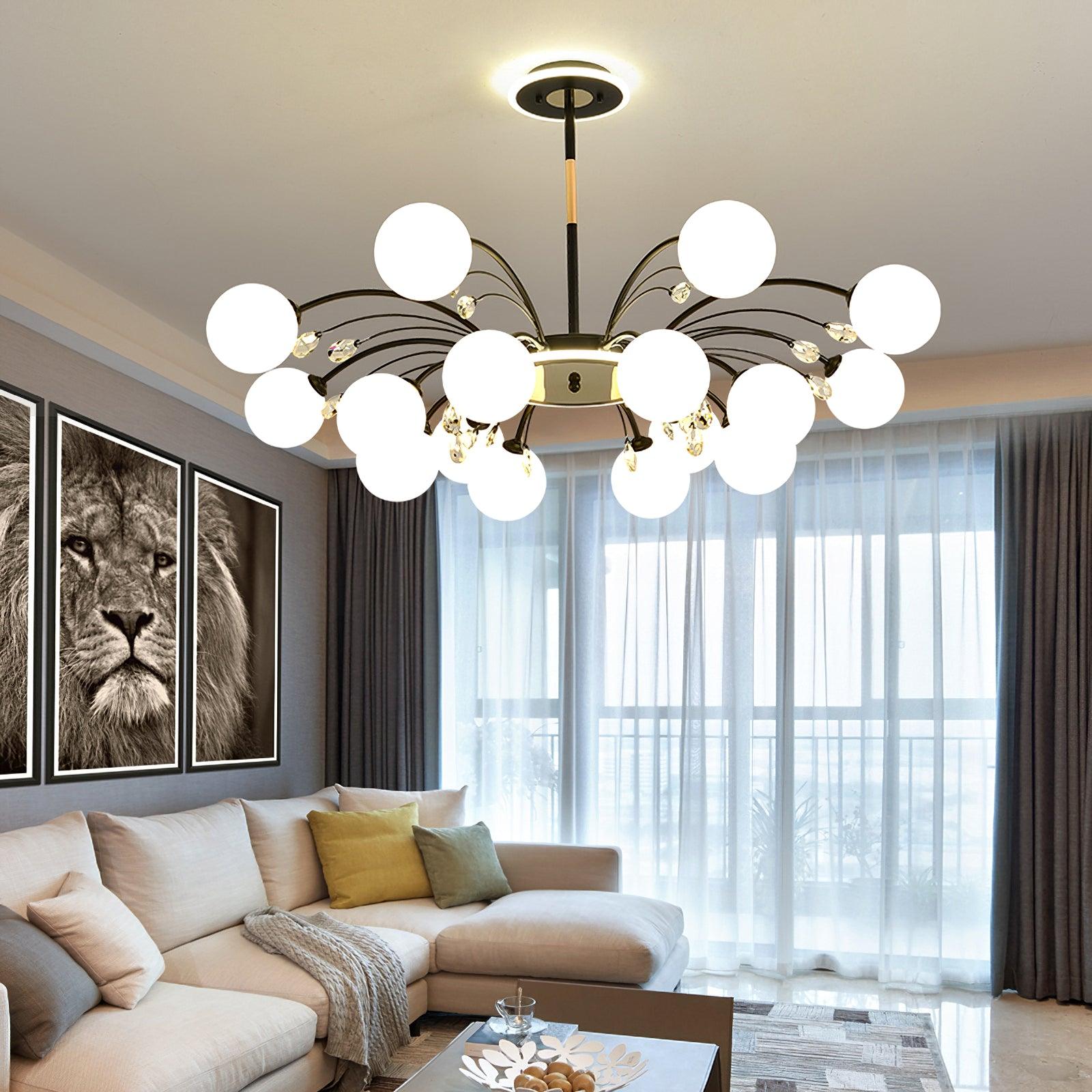 Glamorous Glass Raindrop Chandeliers - Blowlighting